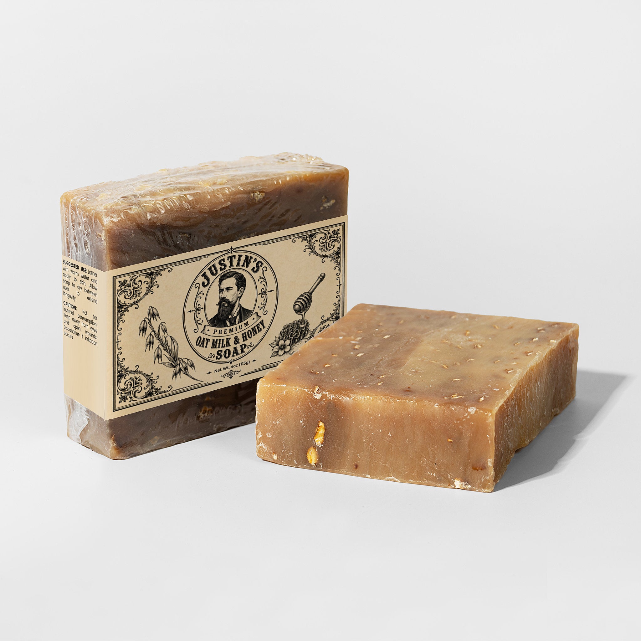 Justin's Handcrafted Oatmeal Honey Soap
