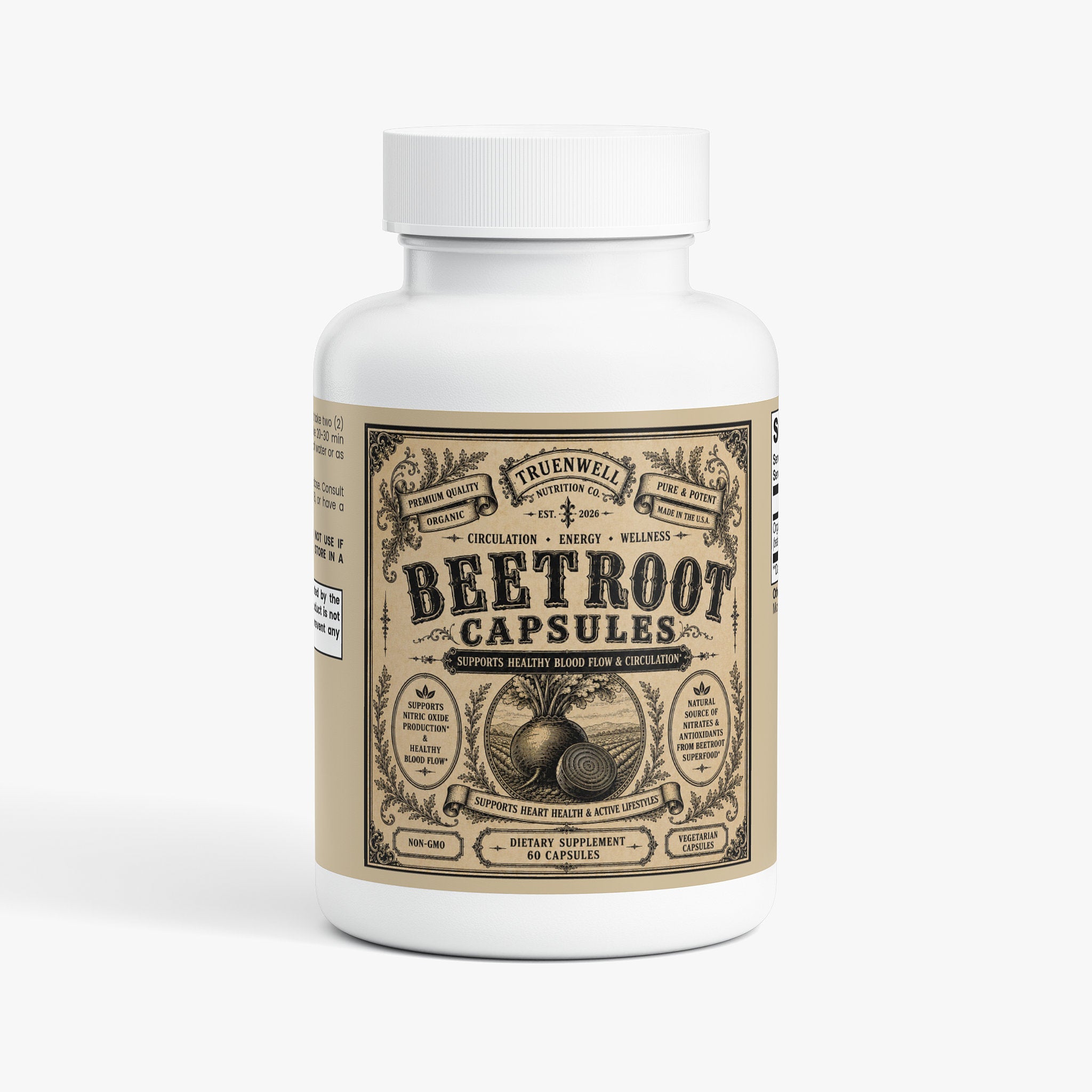 Beetroot Capsules Organic  – Supports Healthy Blood Flow & Circulation