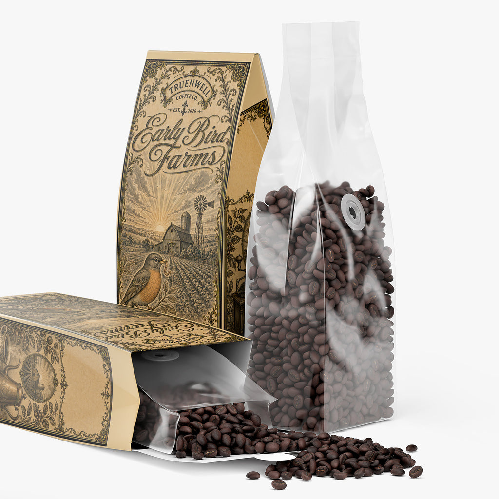 Early Bird Farms Premium Dark Roast Whole Bean Coffee – 12 oz
