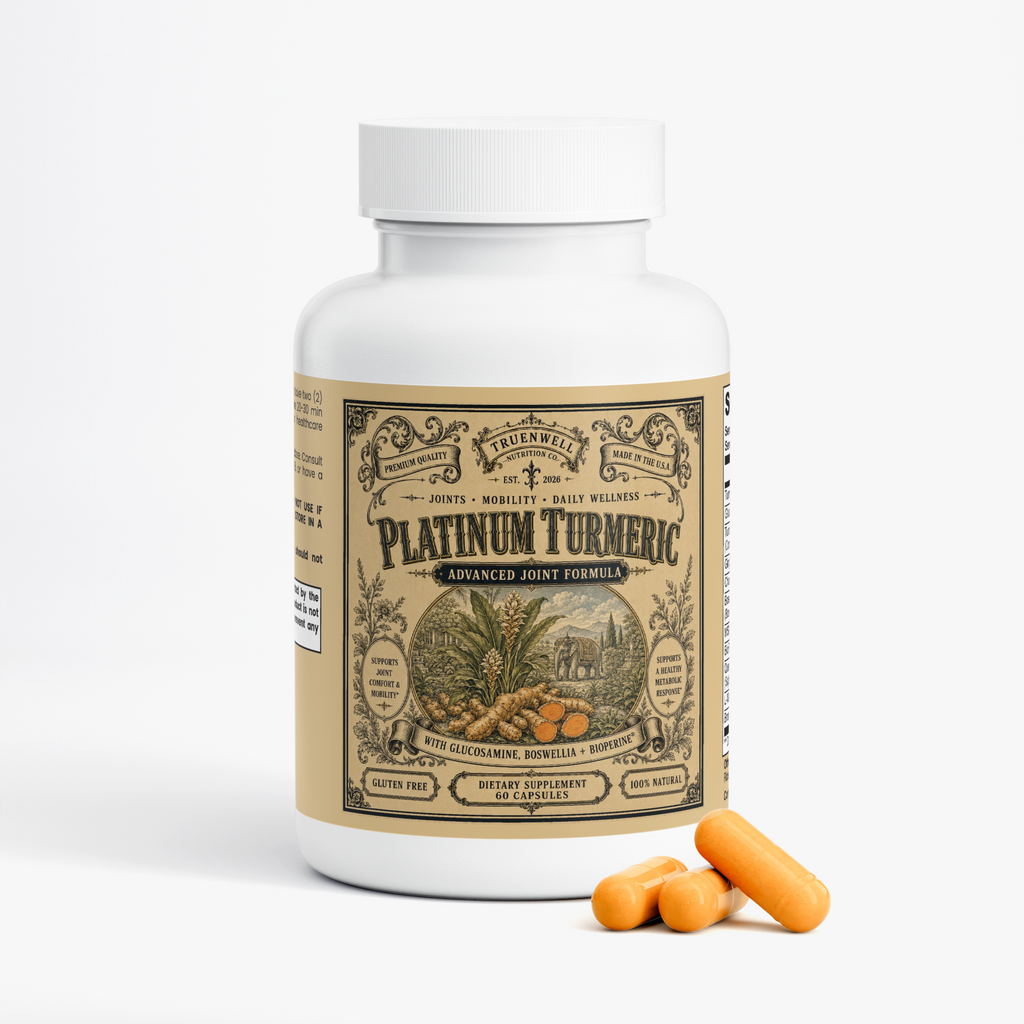 Platinum Turmeric Joint Support with Glucosamine & Boswellia – 60 Capsules