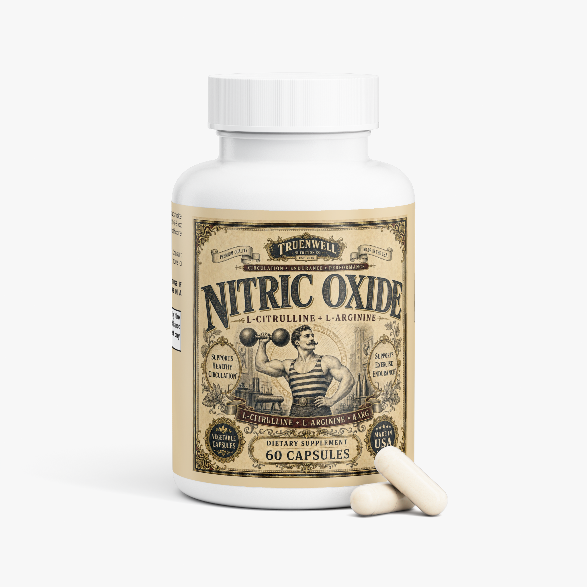 Nitric Oxide Support with L-Citrulline & L-Arginine – 60 Capsules