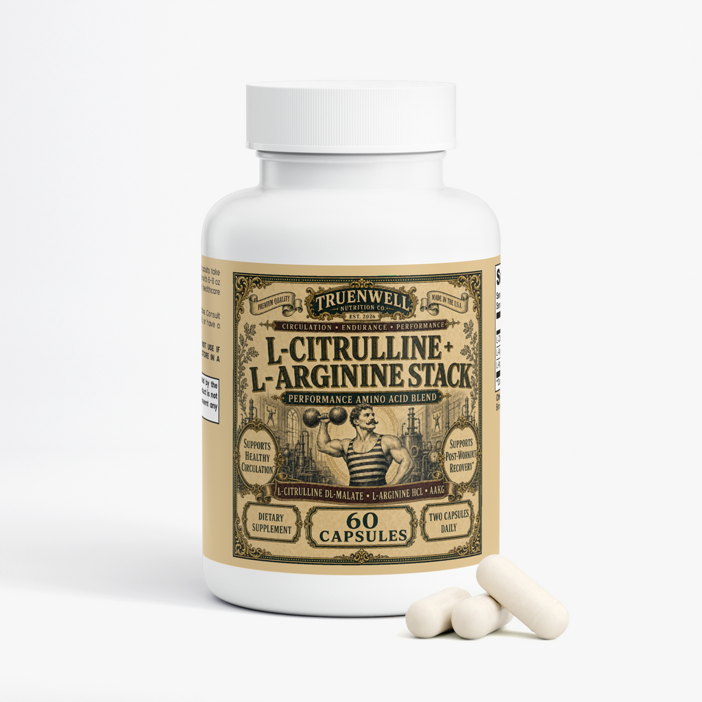 L-Citrulline & L-Arginine Stack – Performance Amino Acid Blend – 60 Capsules