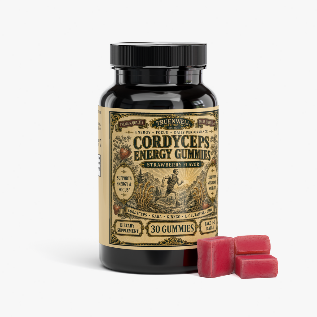 Cordyceps Energy Gummies – Strawberry Flavor – 30 Gummies