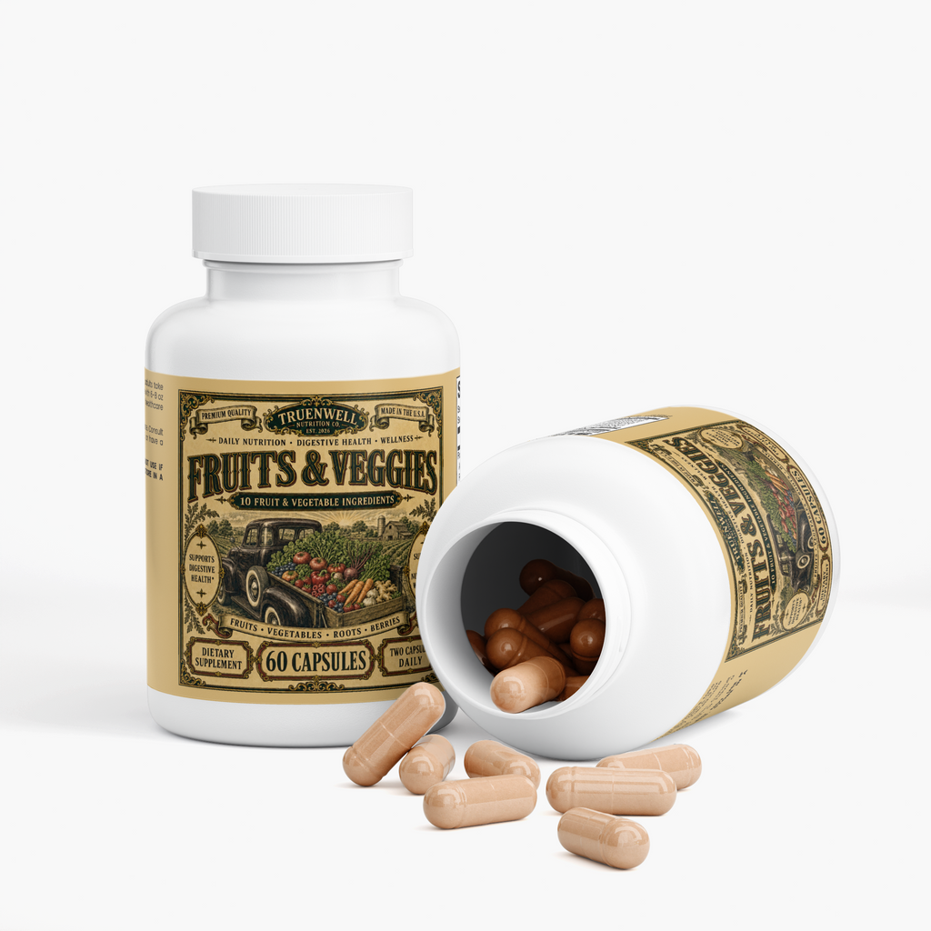 Fruits & Veggies Capsules – 10-Ingredient Produce Blend – 60 Capsules