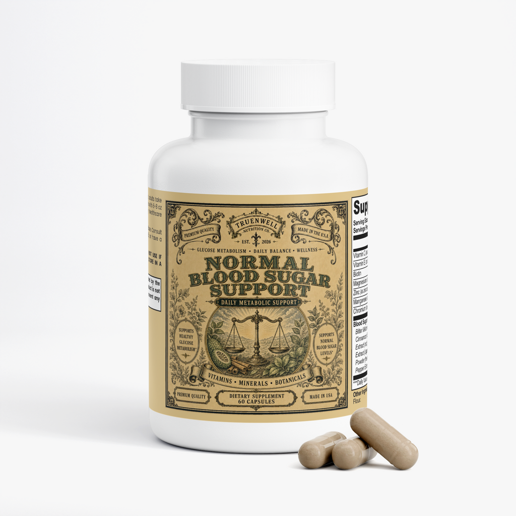 Normal Blood Sugar Support – Glucose Metabolism – 60 Capsules