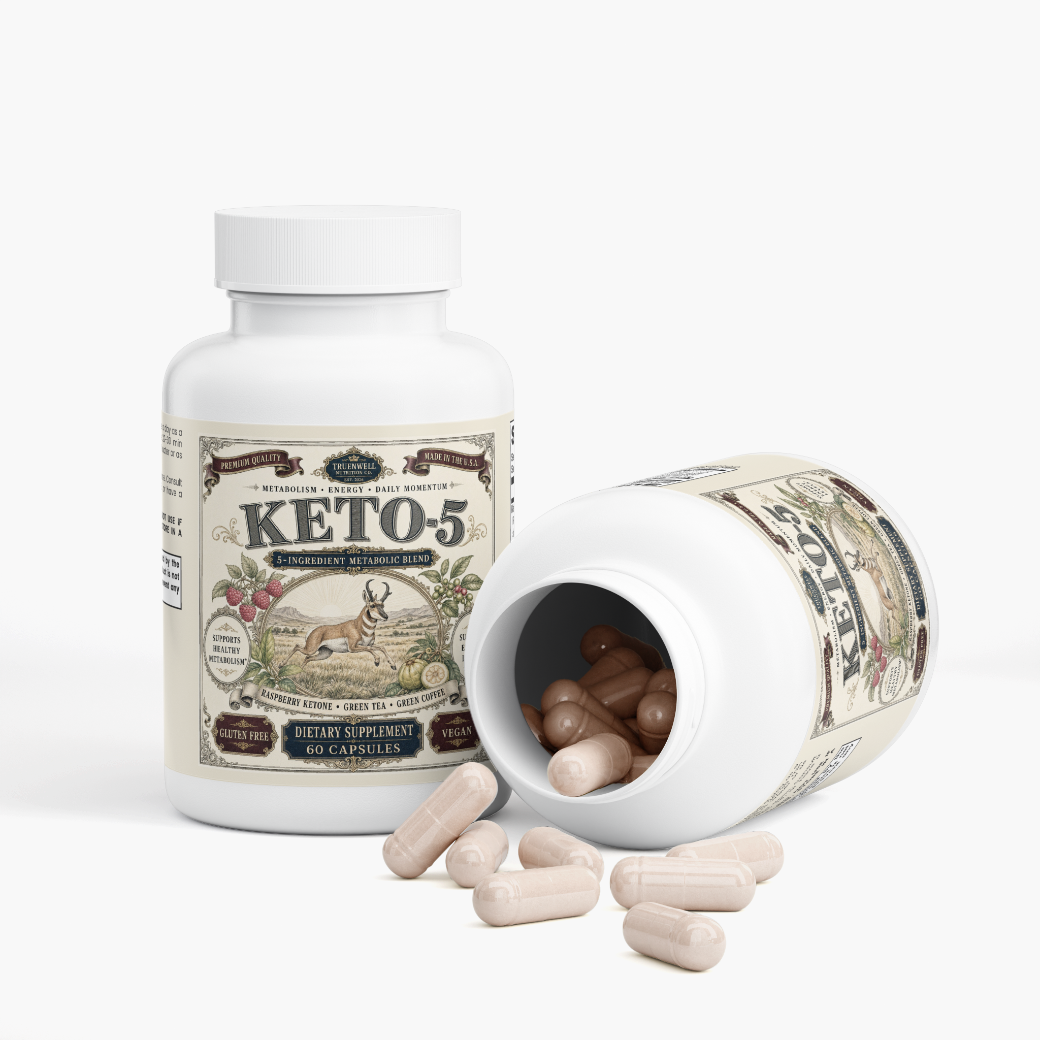 Keto-5 Metabolism & Energy Support – 60 Vegan Capsules