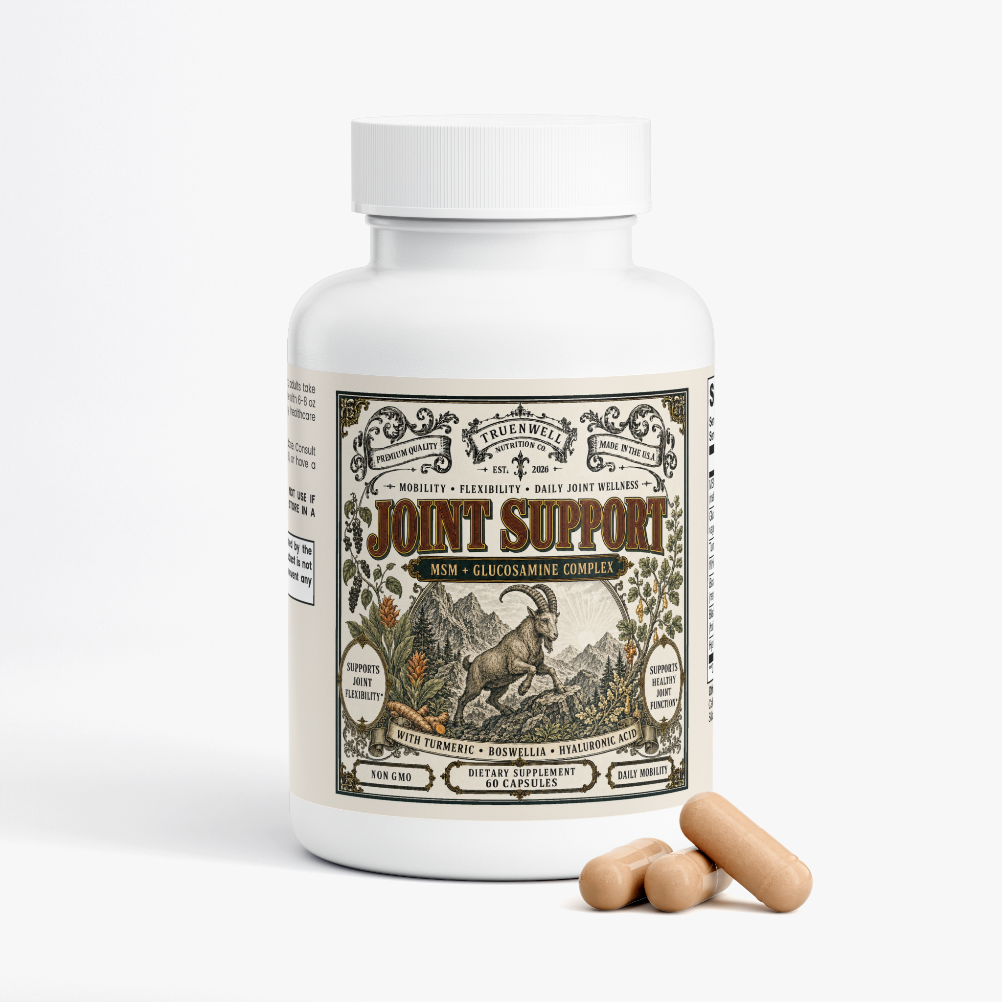 Joint Support with MSM, Glucosamine & Turmeric – 60 Capsules