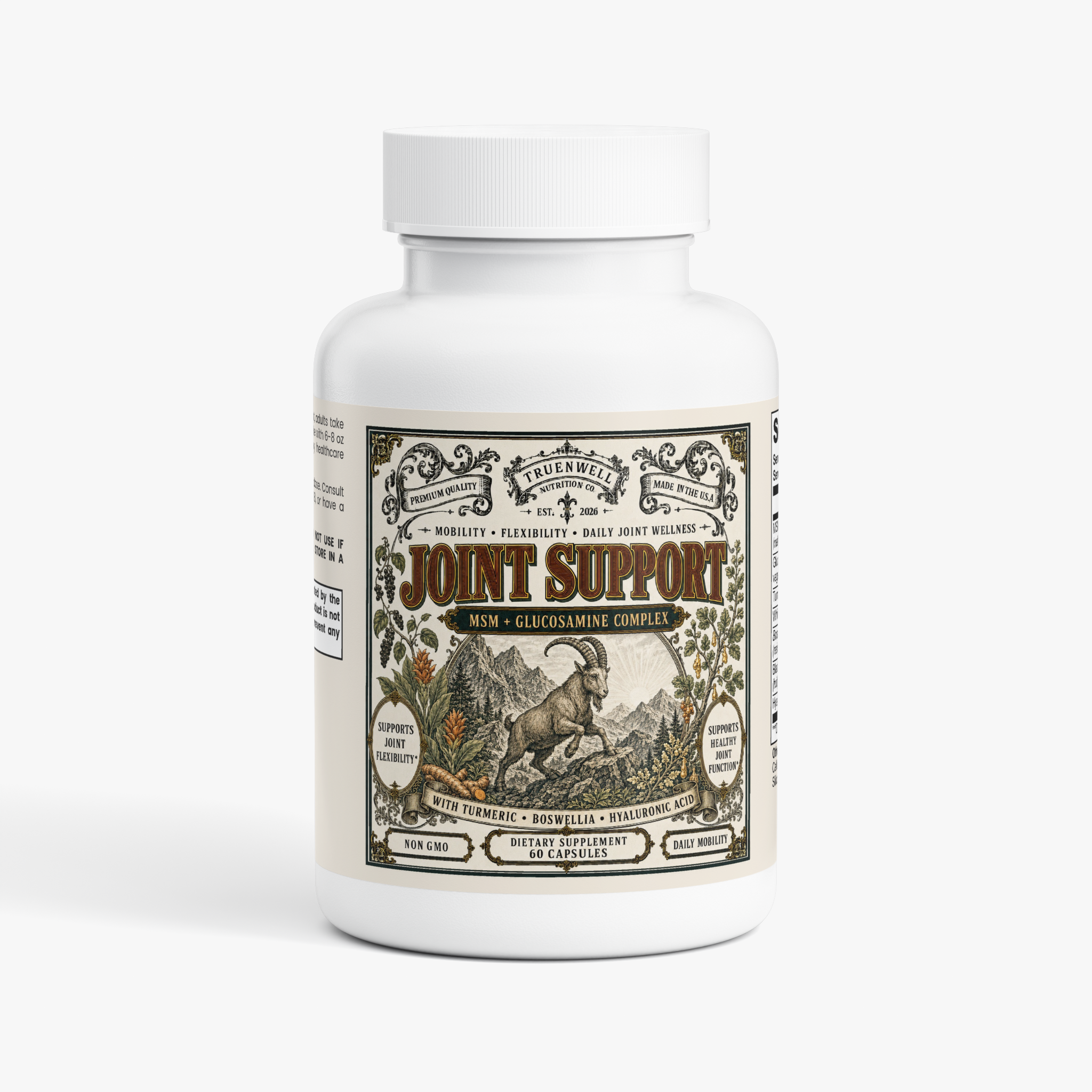 Joint Support with MSM, Glucosamine & Turmeric – 60 Capsules