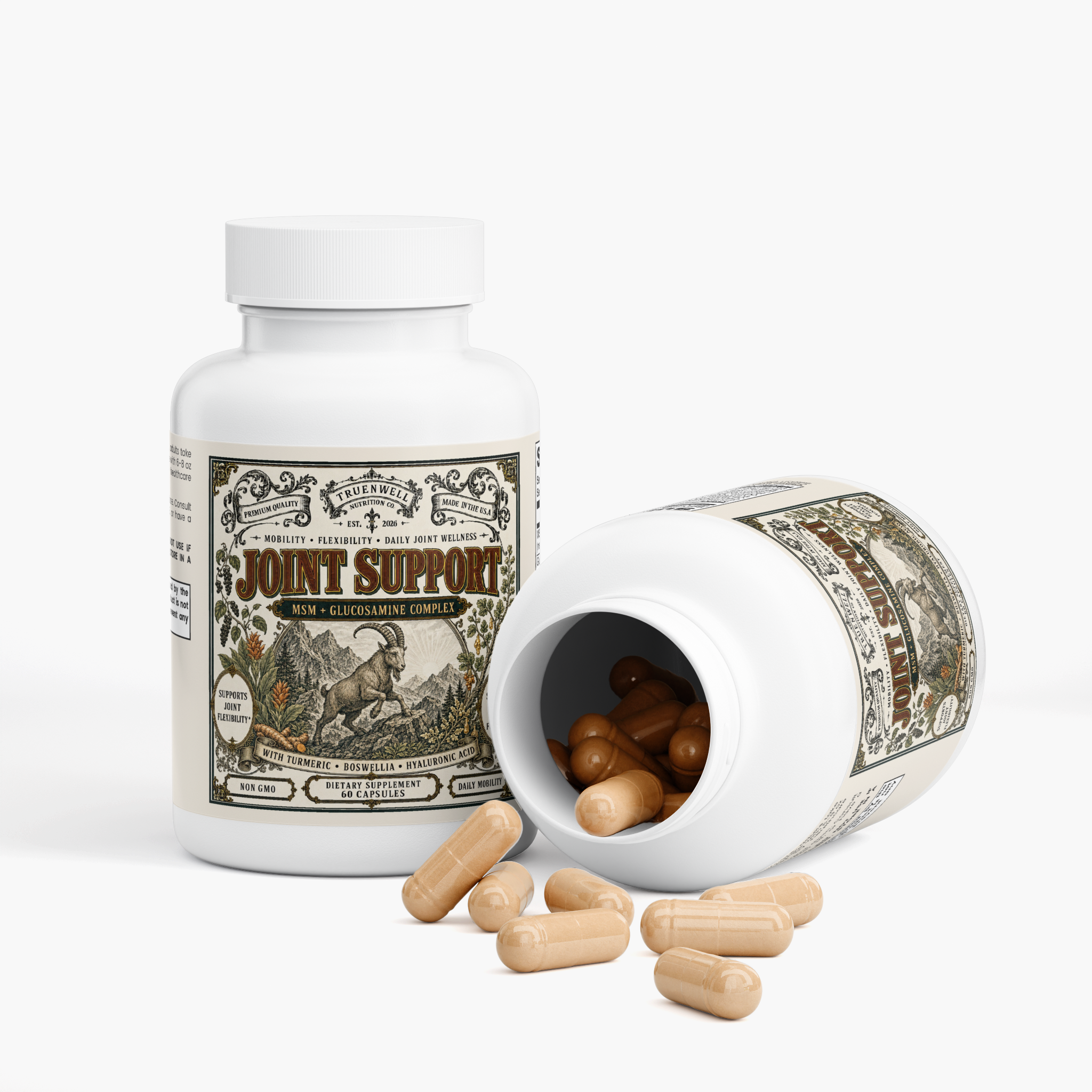 Joint Support with MSM, Glucosamine & Turmeric – 60 Capsules