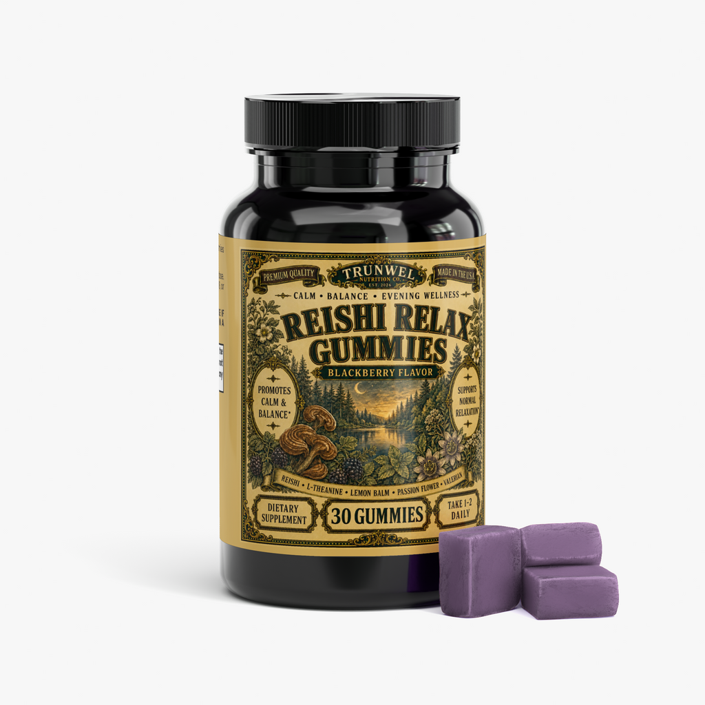 Reishi Mushroom Gummies – Blackberry Flavor – 30 Gummies | TRUNWEL