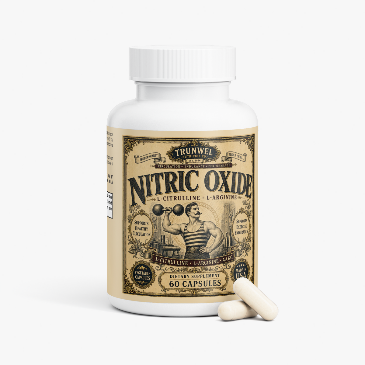 Nitric Oxide Support with L-Citrulline & L-Arginine – 60 Capsules