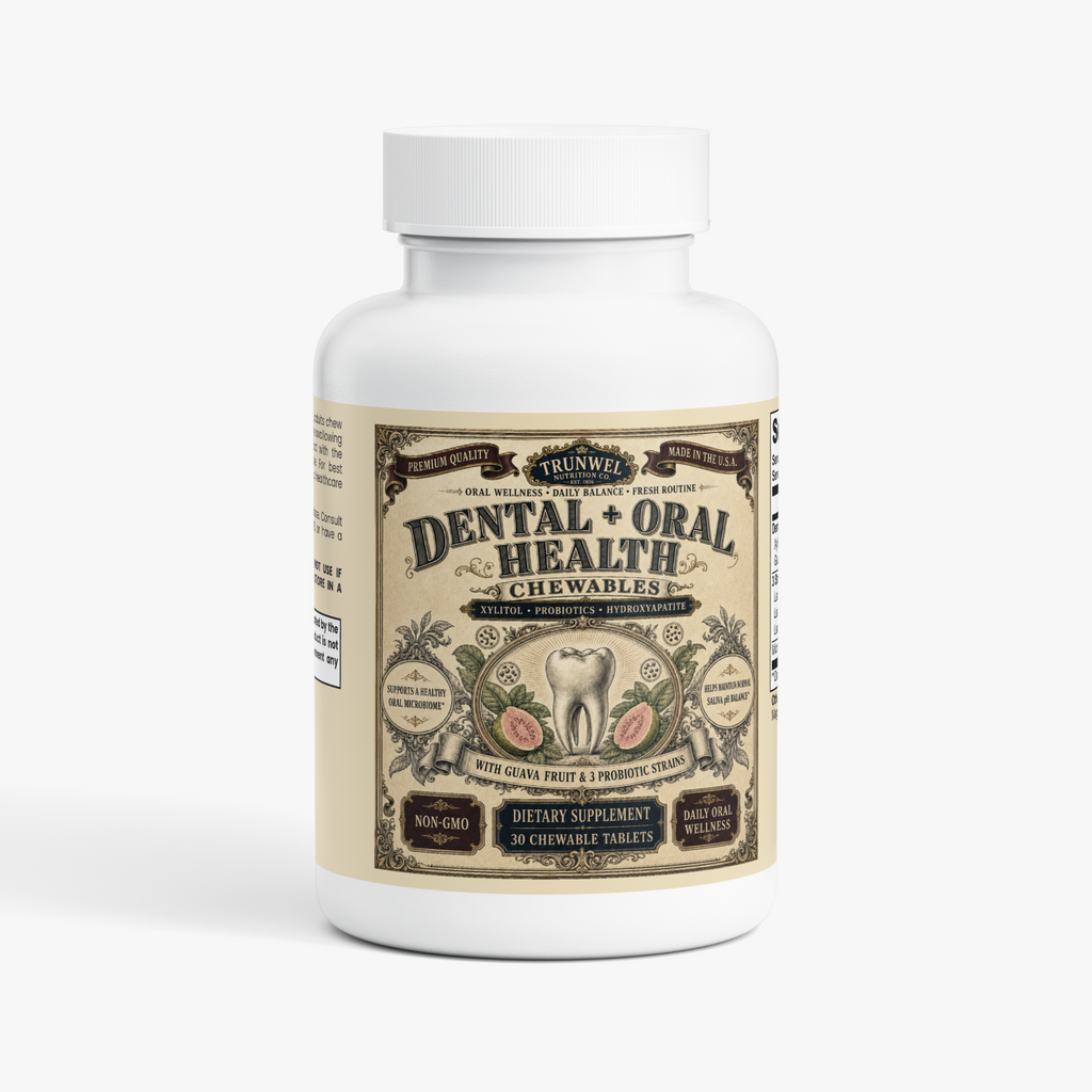 Dental + Oral Health Chewables with Xylitol & Probiotics – 30 Tablets