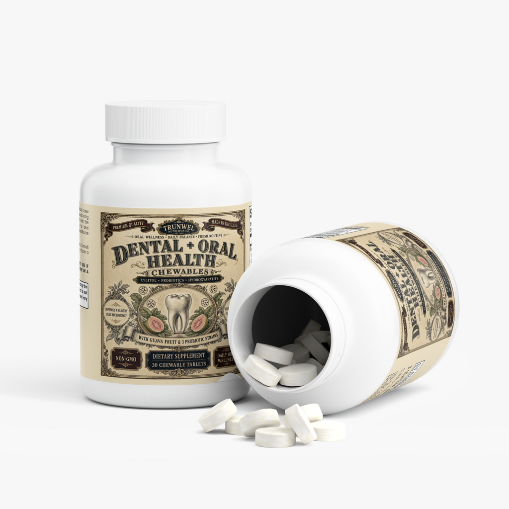 Dental + Oral Health Chewables with Xylitol & Probiotics – 30 Tablets