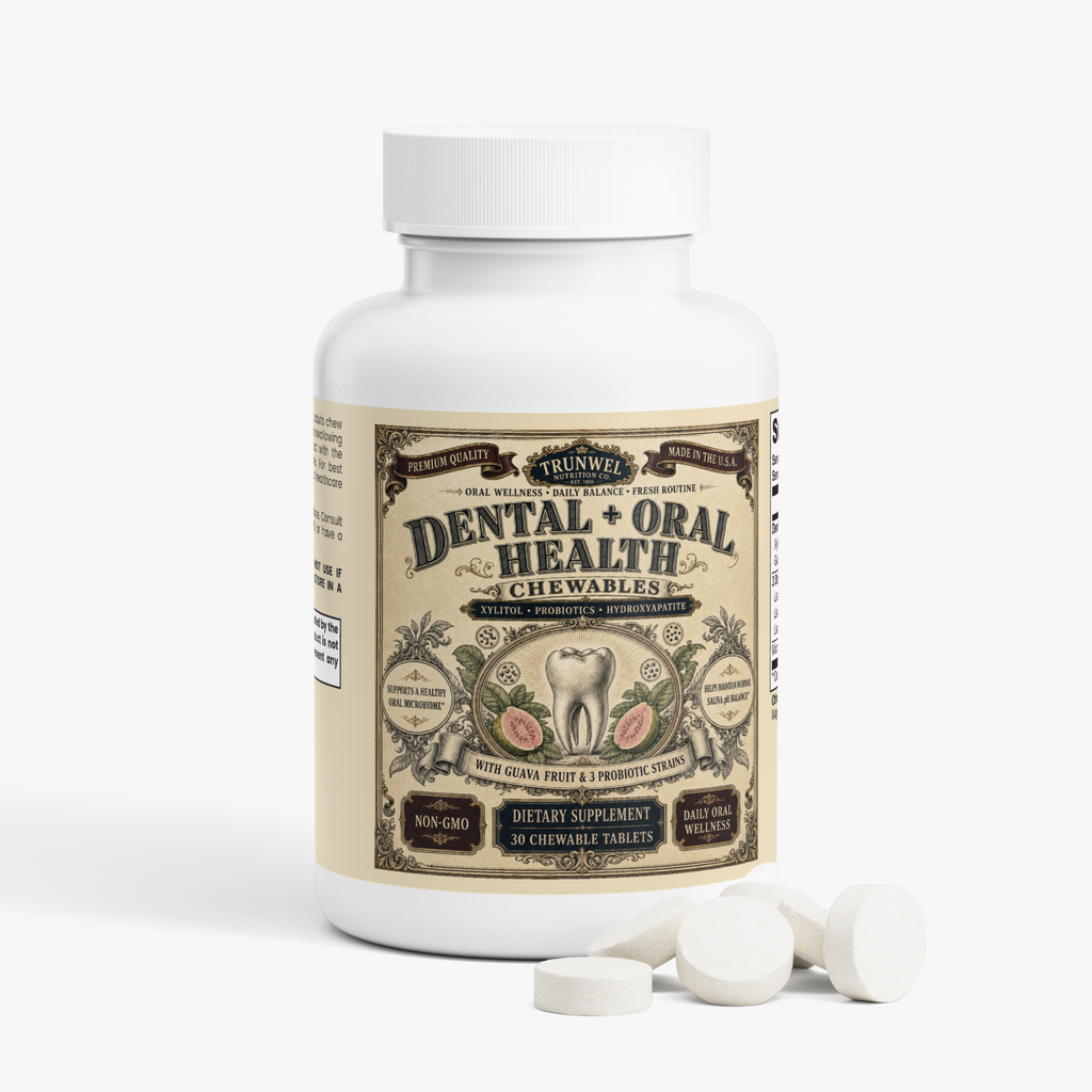 Dental + Oral Health Chewables with Xylitol & Probiotics – 30 Tablets