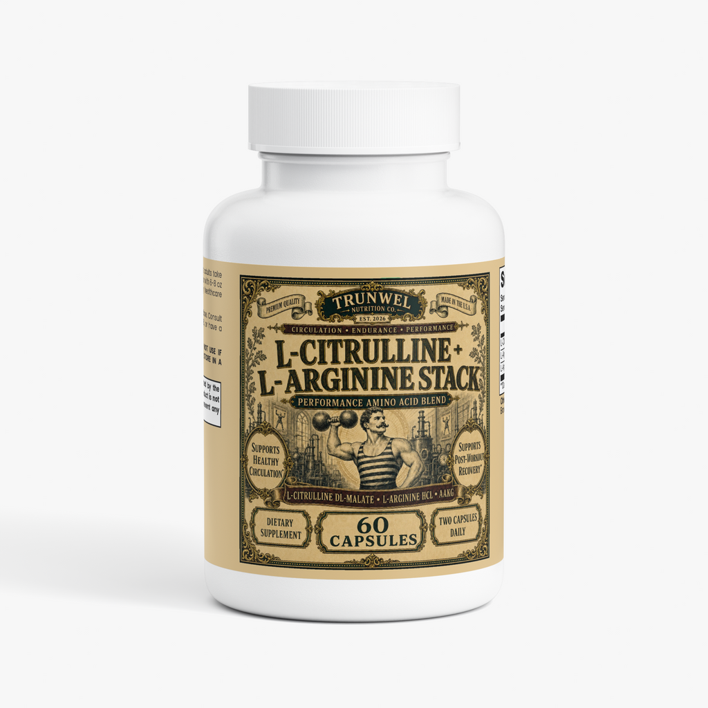 L-Citrulline & L-Arginine Stack – Performance Amino Acid Blend – 60 Capsules
