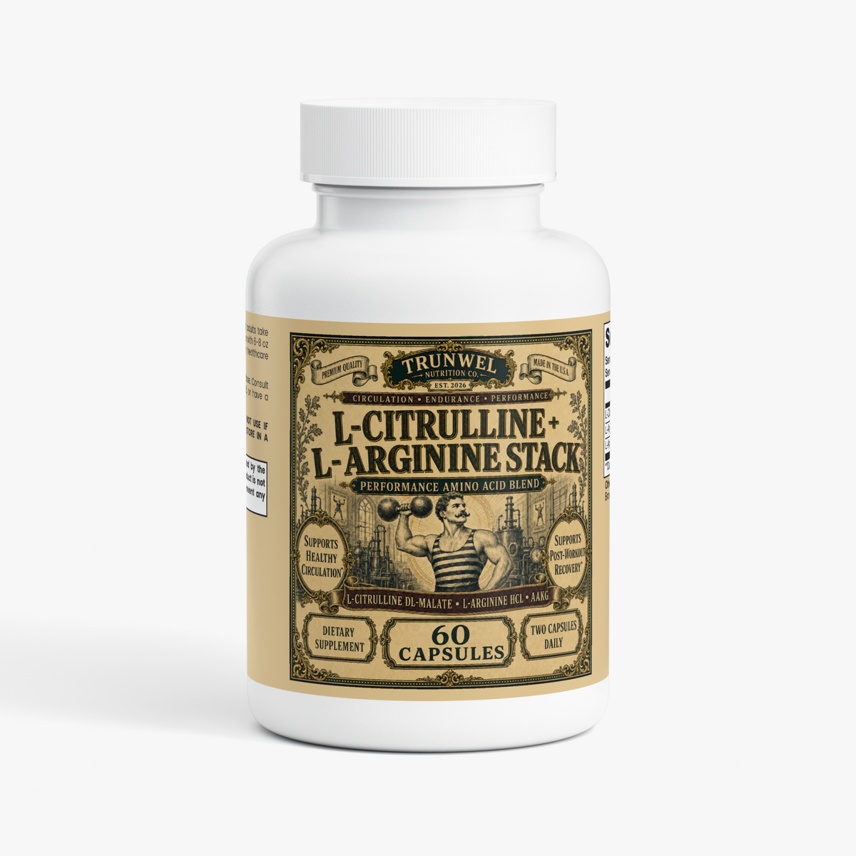 L-Citrulline & L-Arginine Stack – Performance Amino Acid Blend – 60 Capsules