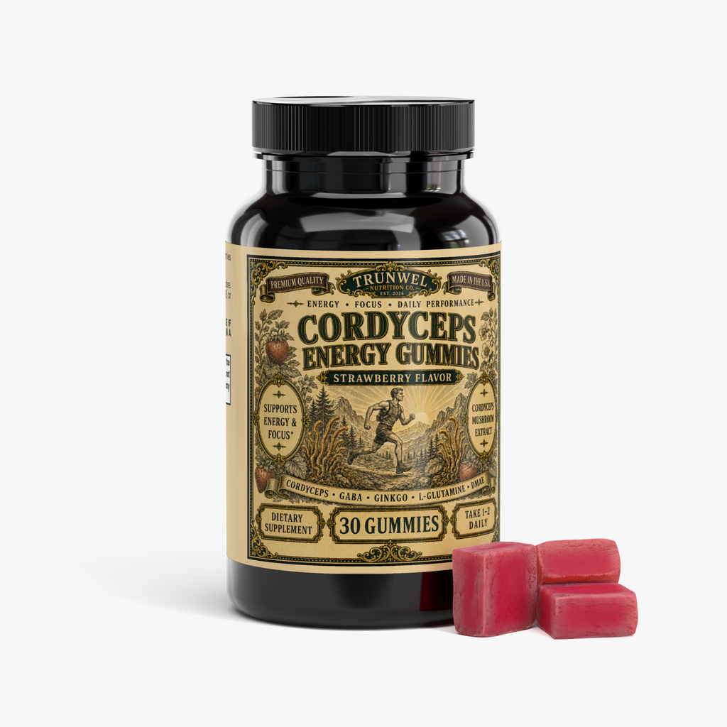 Cordyceps Mushroom Gummies – Strawberry Flavor – 30 Gummies | TRUNWEL