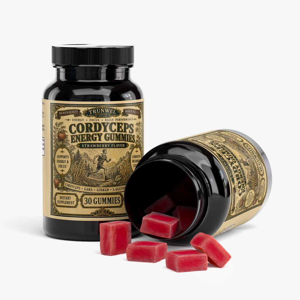Cordyceps Mushroom Gummies – Strawberry Flavor – 30 Gummies | TRUNWEL