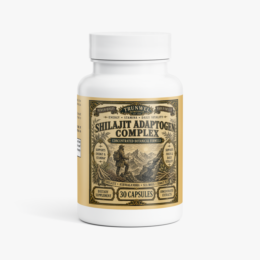 Shilajit Adaptogen Complex – Concentrated Extract Blend – 30 Capsules