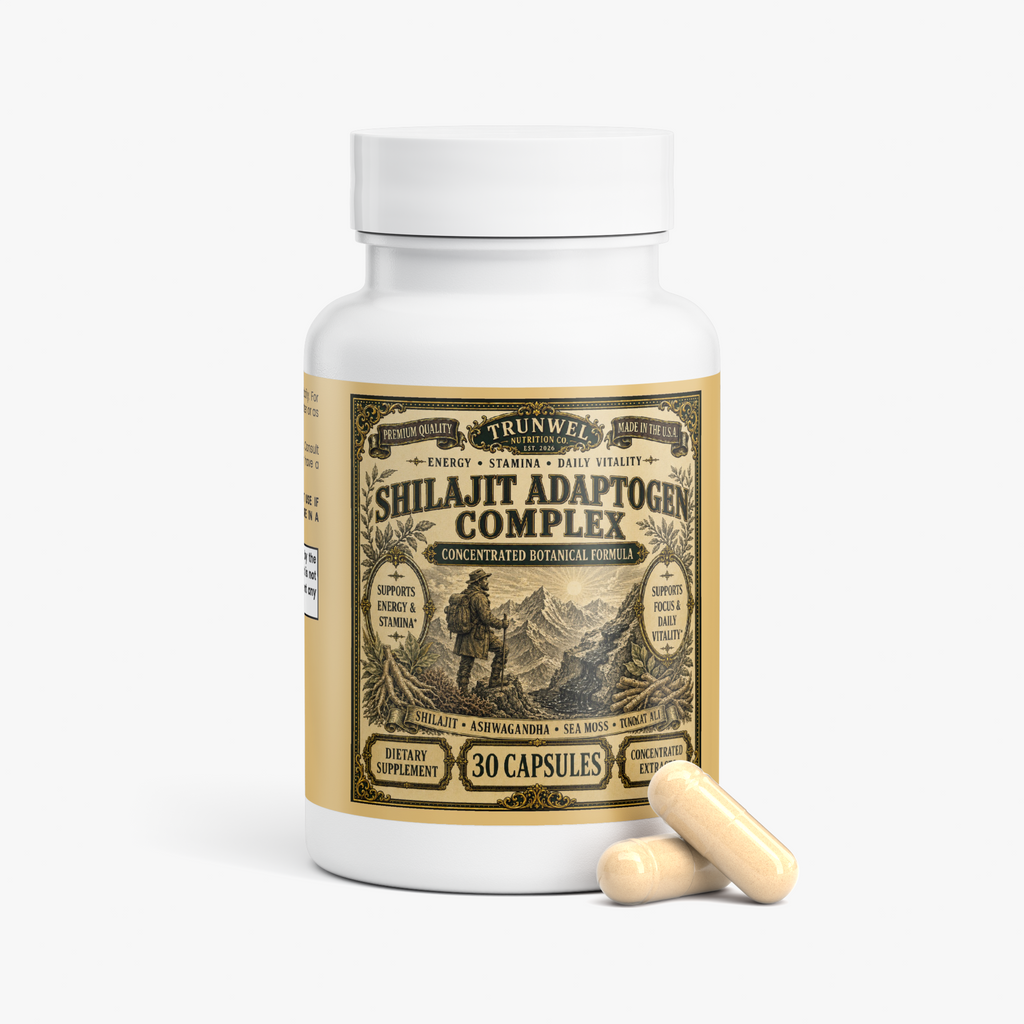 Shilajit Adaptogen Complex – Concentrated Extract Blend – 30 Capsules