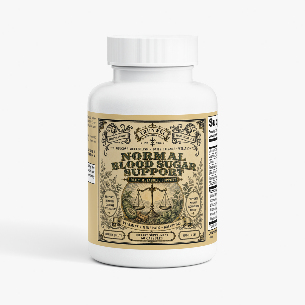 Normal Blood Sugar Support – Glucose Metabolism – 60 Capsules