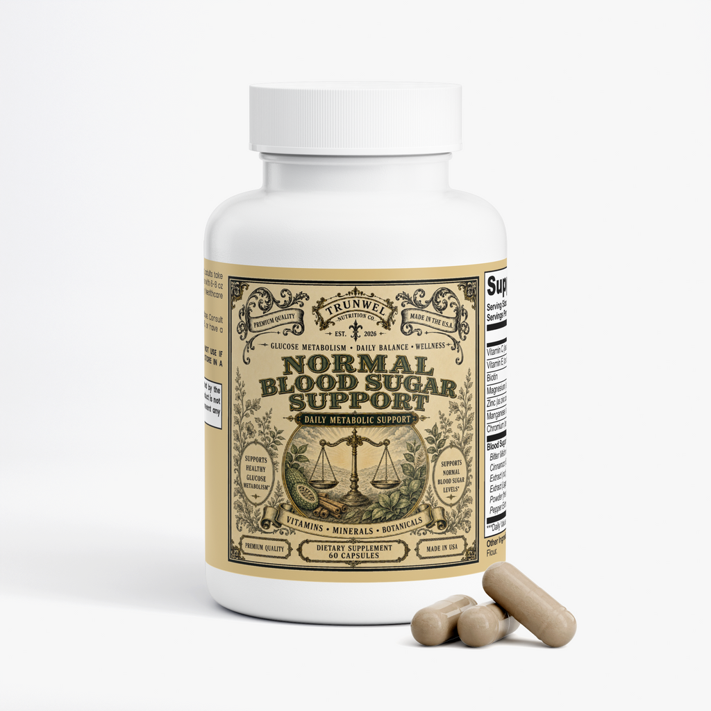 Normal Blood Sugar Support – Glucose Metabolism – 60 Capsules