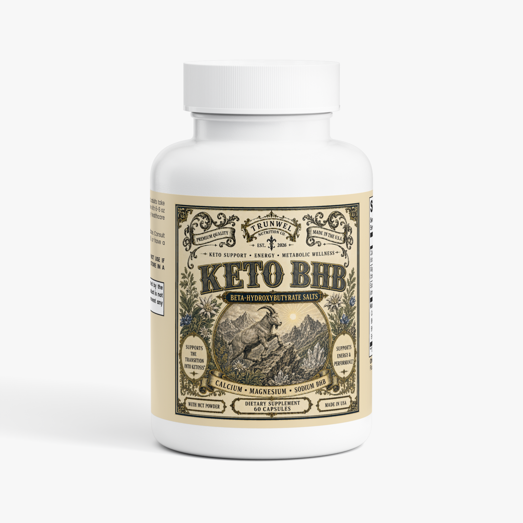 Keto BHB – Exogenous Ketone & Keto Support – 60 Capsules