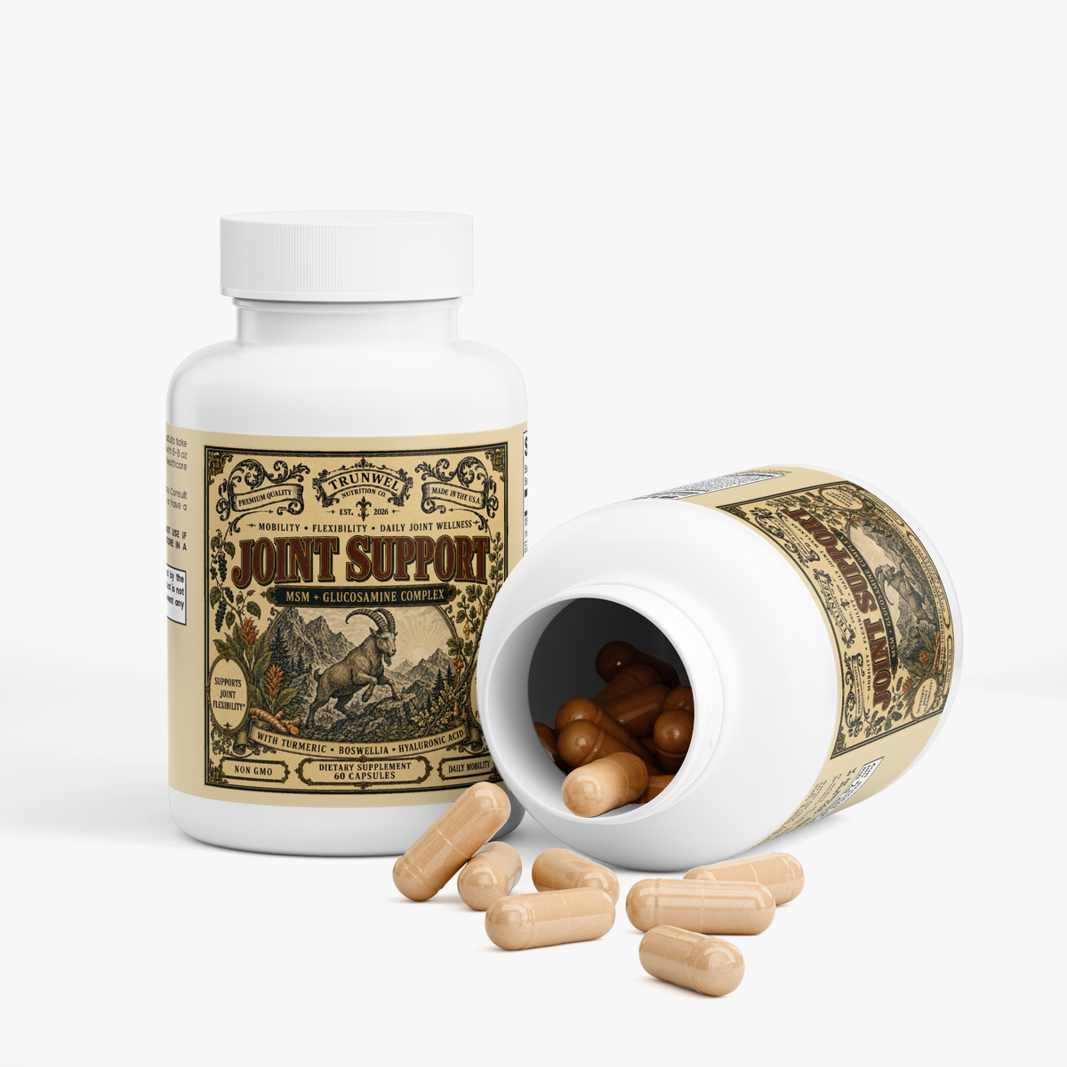 Joint Support with MSM, Glucosamine & Turmeric – 60 Capsules