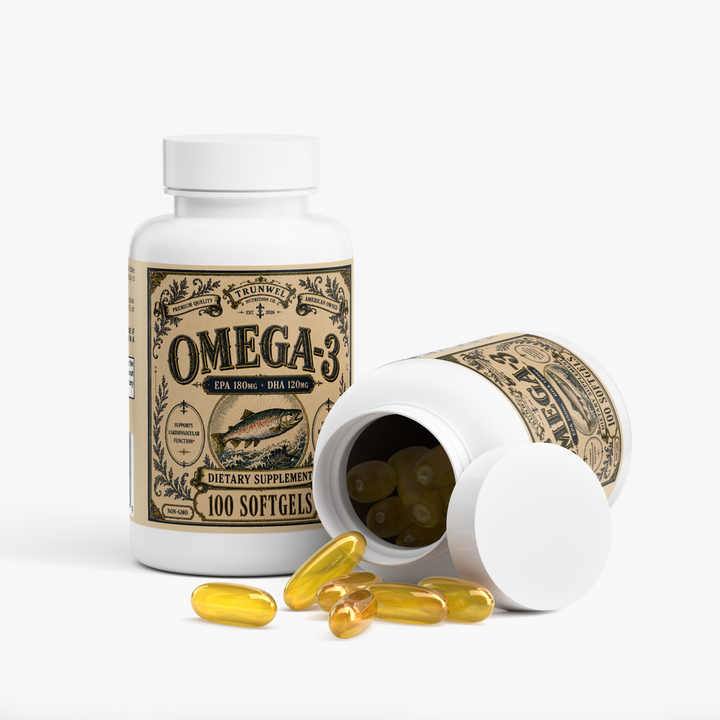 Omega-3 Fish Oil – EPA 180mg + DHA 120mg – 100 Softgels