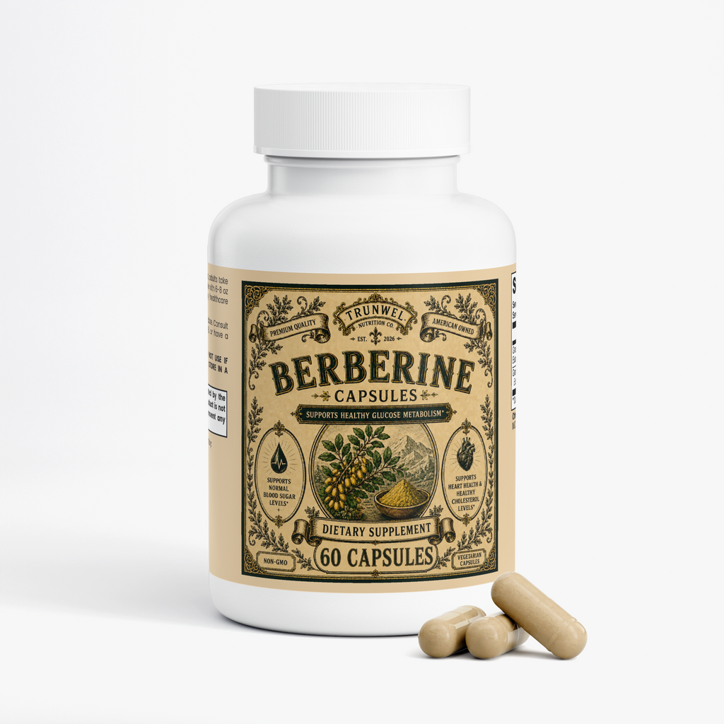 Berberine HCl Capsules – Metabolic Wellness Support – 60 Capsules