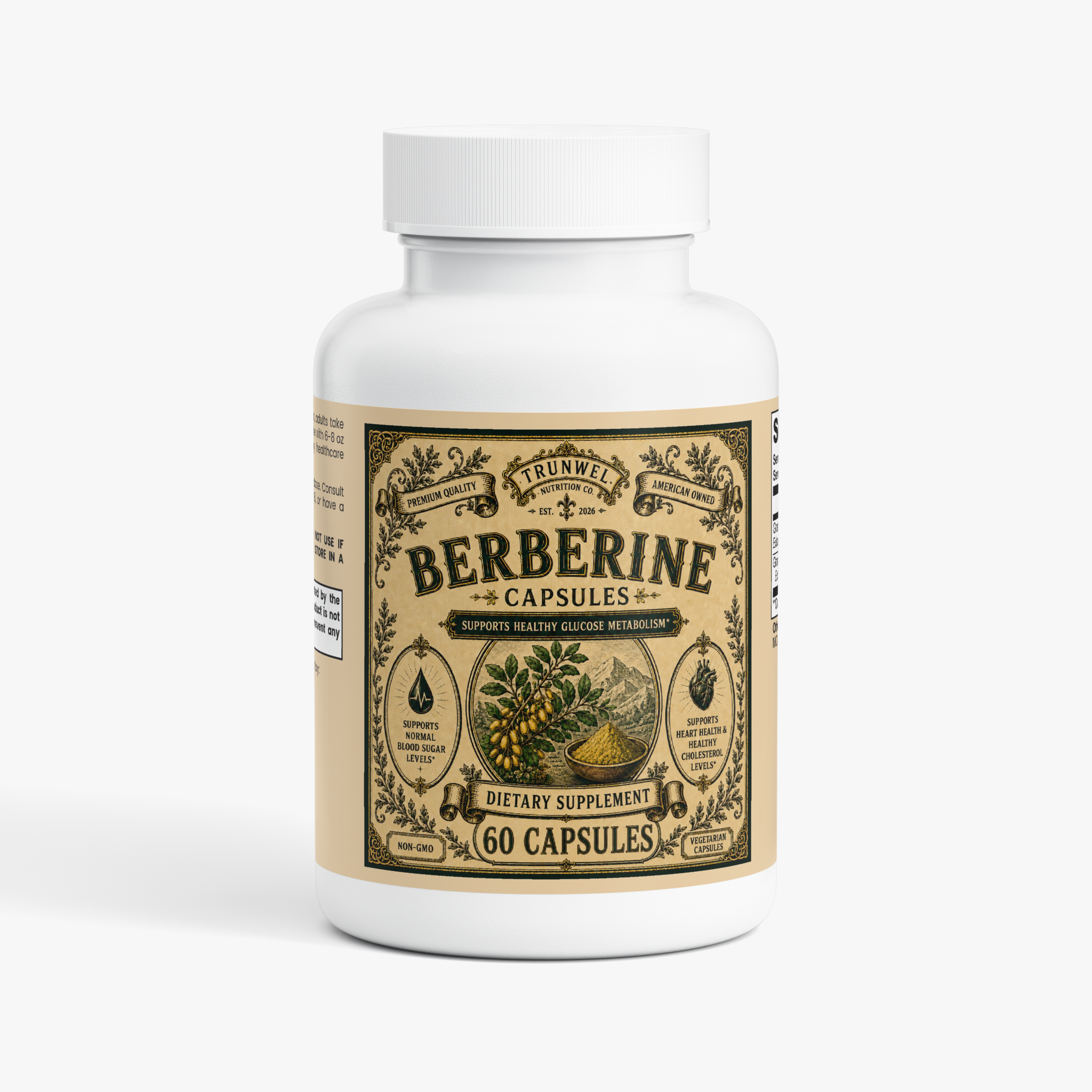 Berberine HCl Capsules – Metabolic Wellness Support – 60 Capsules