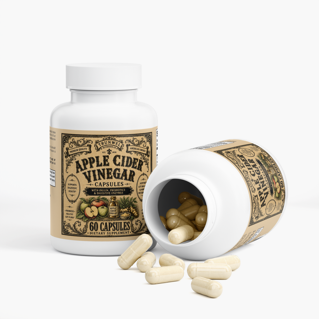 Apple Cider Vinegar Capsules with Probiotics & Enzymes – 60 Capsules