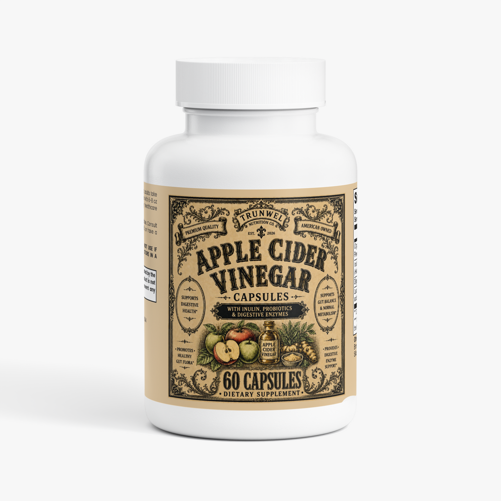 Apple Cider Vinegar Capsules with Probiotics & Enzymes – 60 Capsules