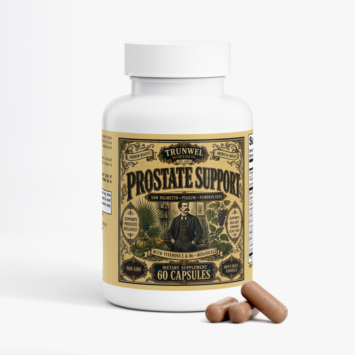 Prostate Support with Saw Palmetto, Pygeum & Pumpkin Seed – 60 Capsules