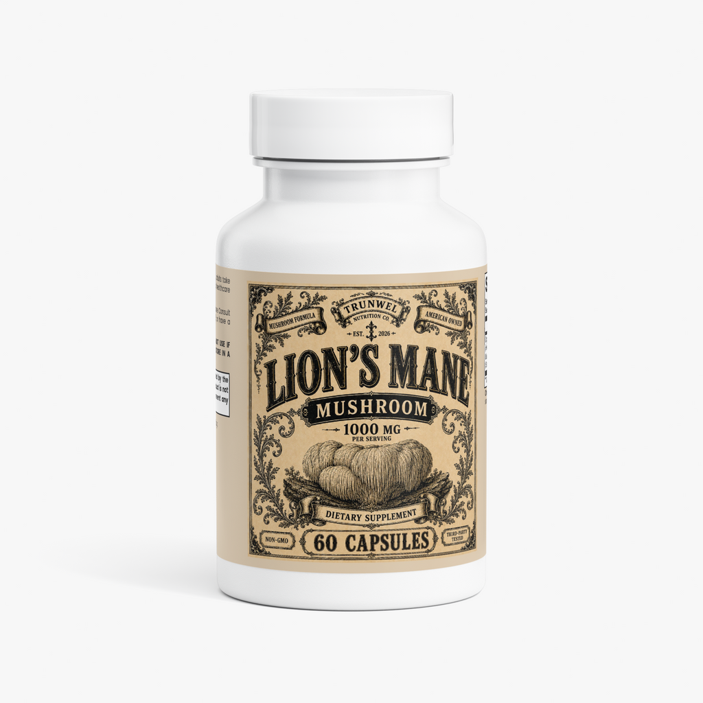 Lion's Mane Mushroom – Premium Brain & Focus Support – 60 Vegan Capsules