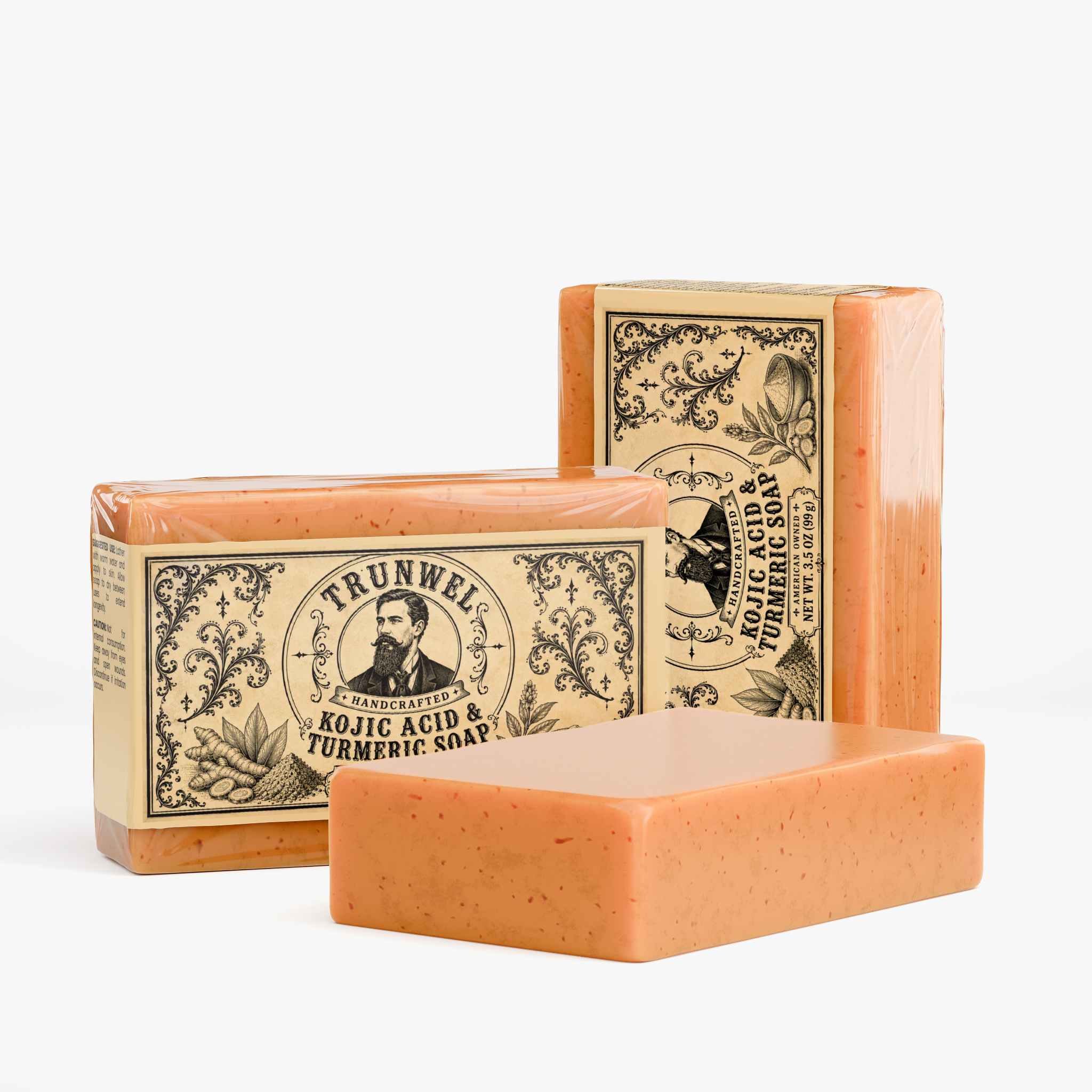 TRUNWEL Handcrafted Kojic Acid & Turmeric Soap