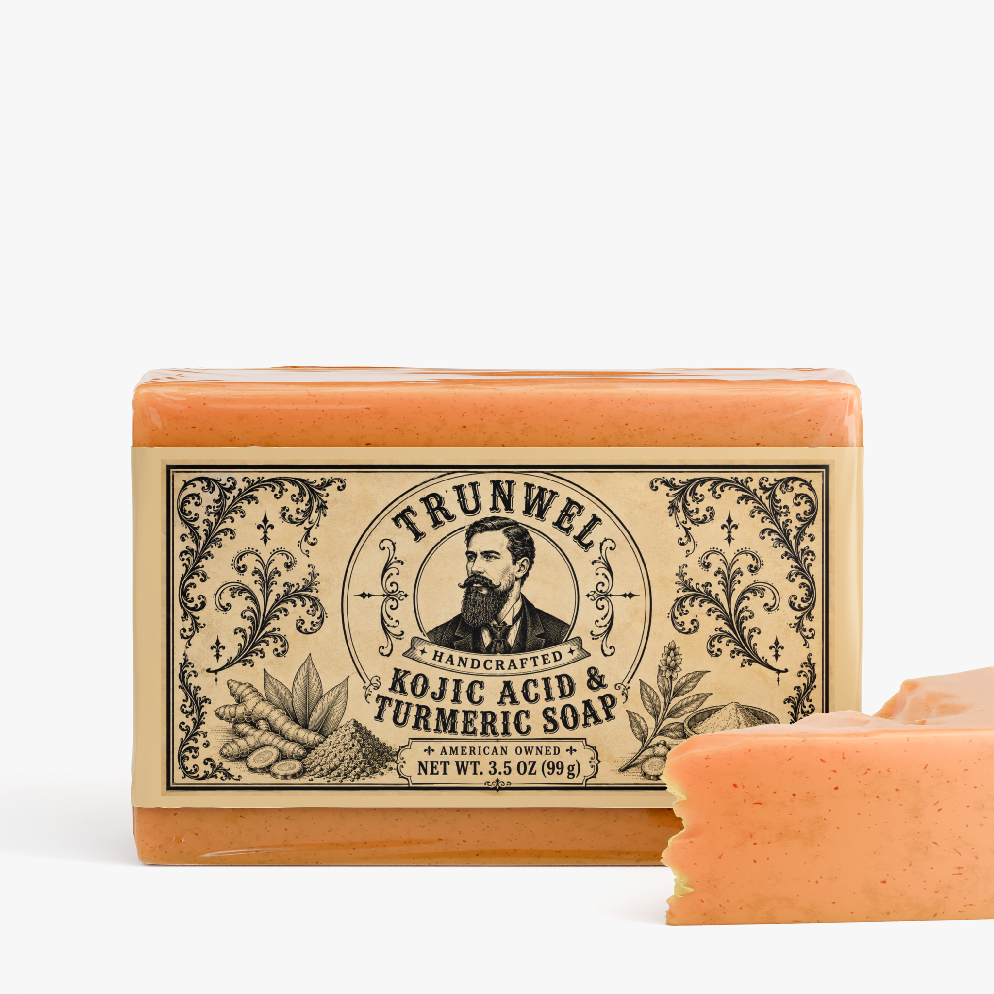 TRUNWEL Handcrafted Kojic Acid & Turmeric Soap