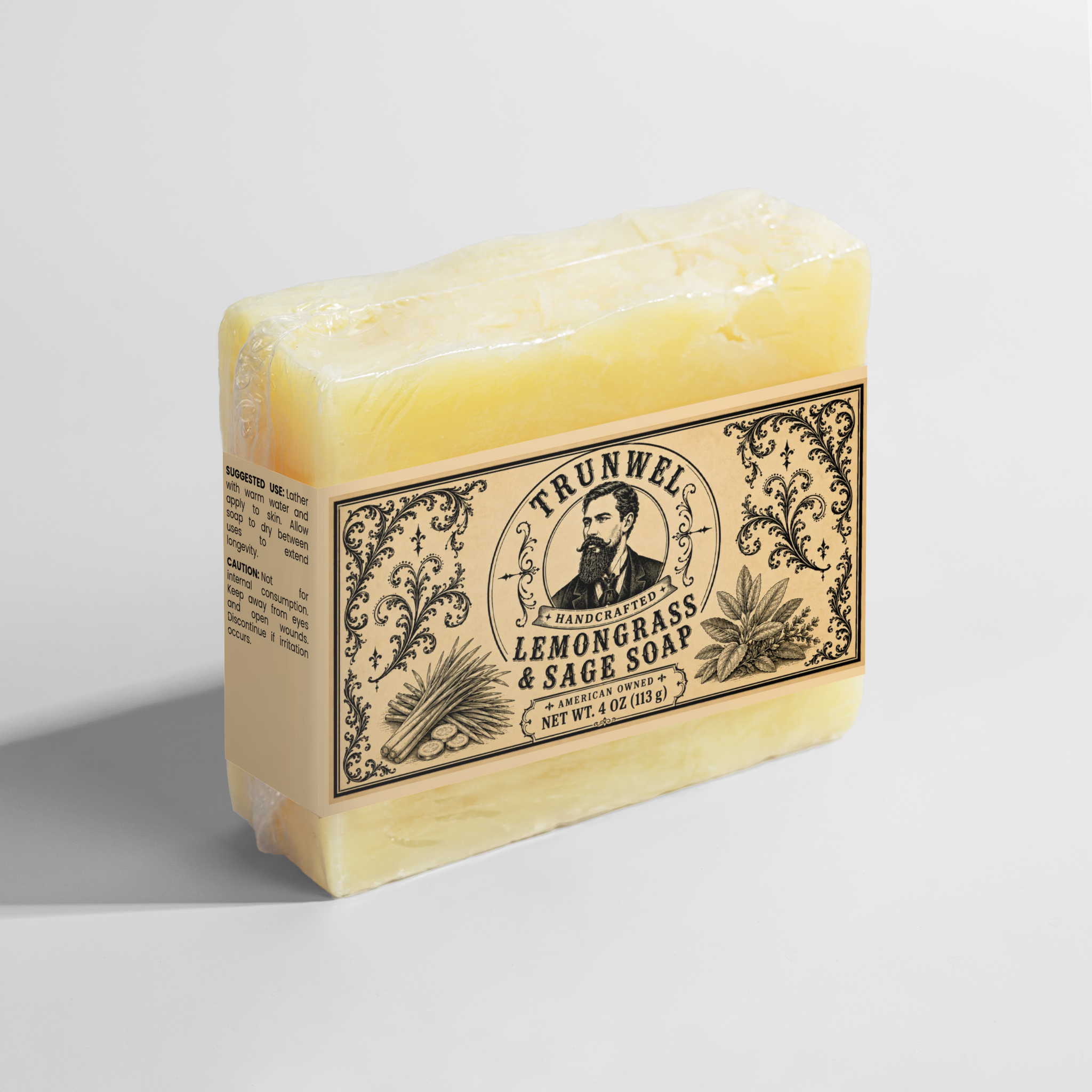 TRUNWEL Handcrafted Lemongrass & Sage Soap