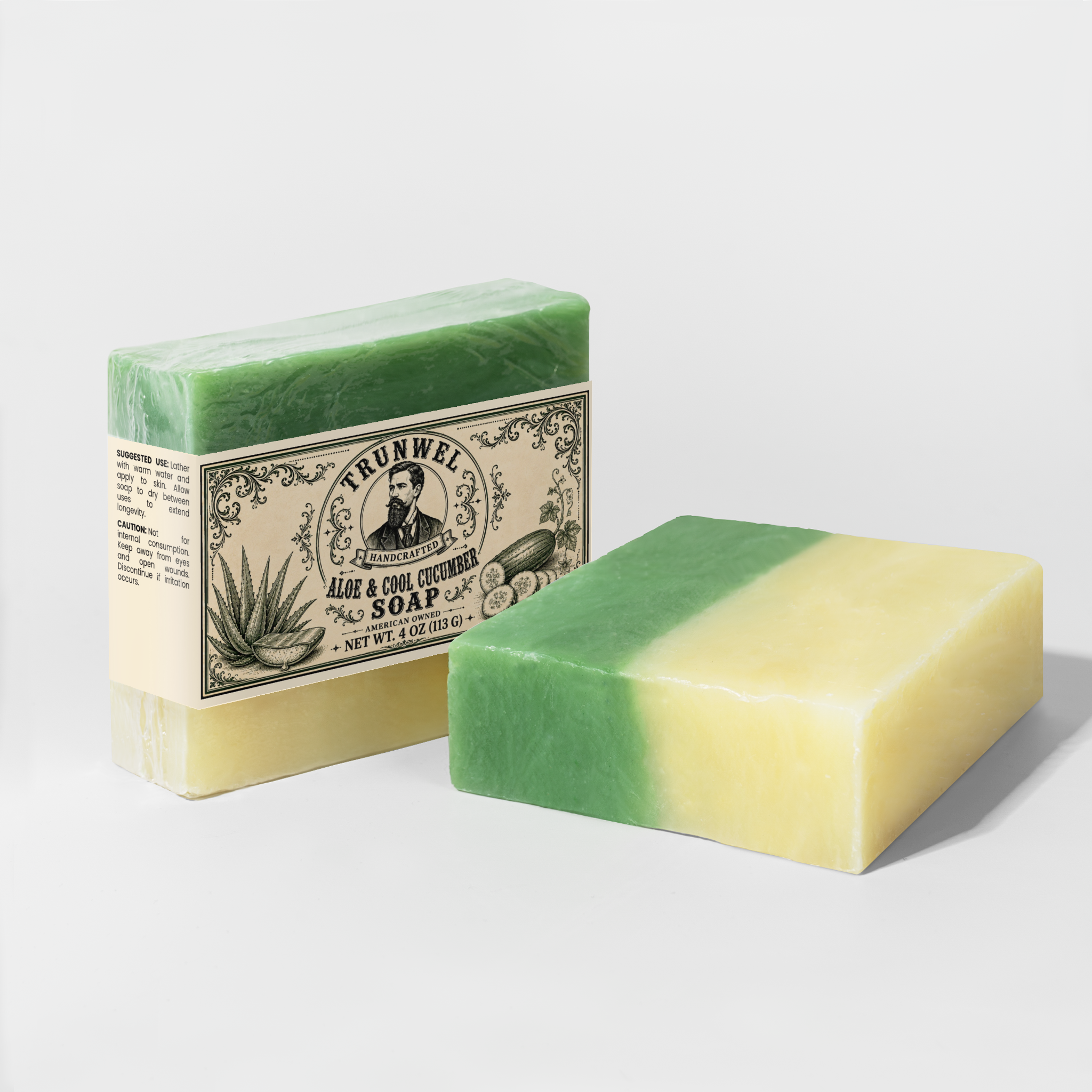 TRUNWEL Handcrafted Aloe & Cool Cucumber Soap