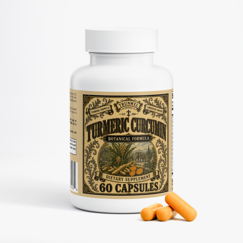 Turmeric Curcumin – Botanical Formula with Glucosamine, Chondroitin, Boswellia, MSM, Ginger & BioPerine – 60 Capsules
