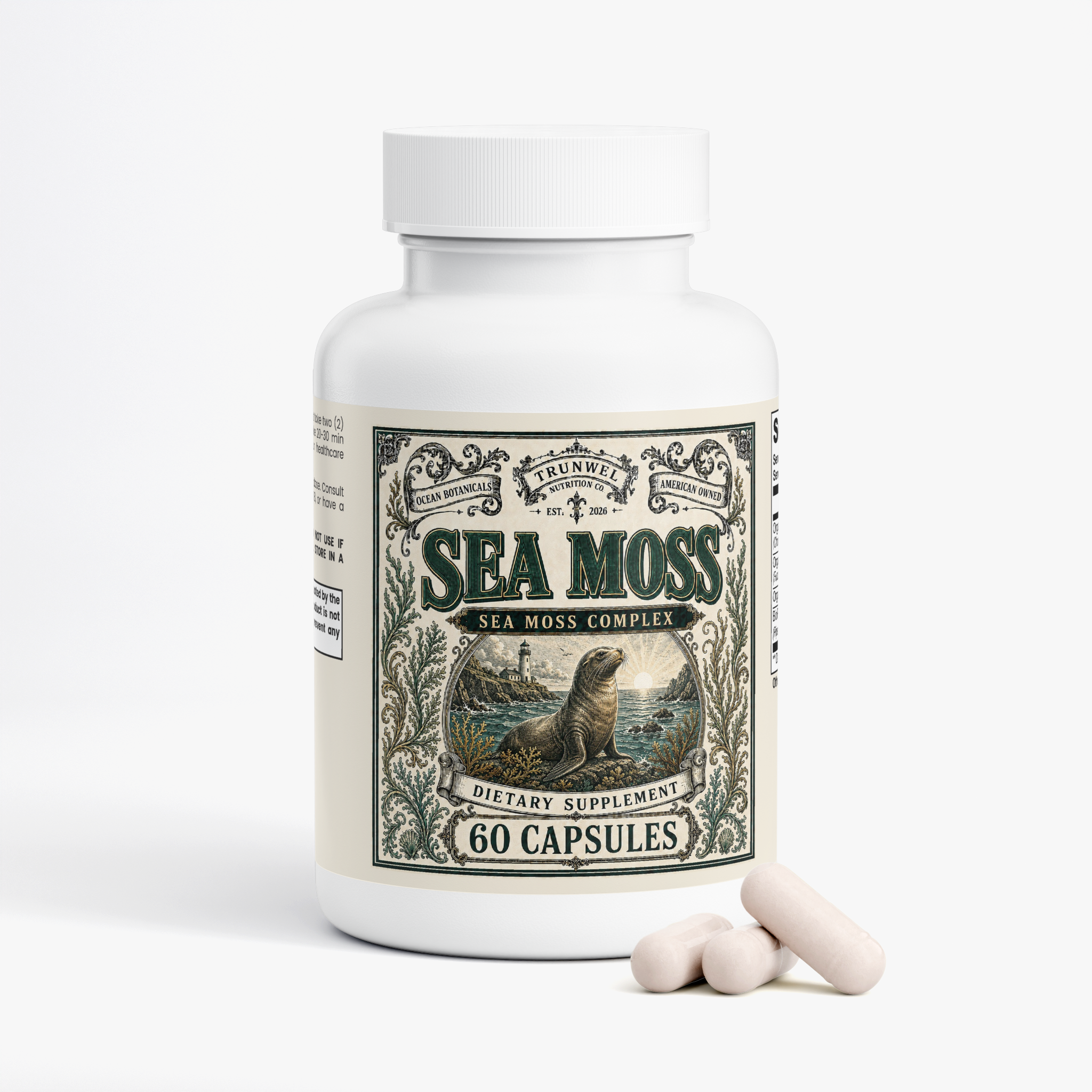 Sea Moss with Bladderwrack & Burdock – 60 Capsules
