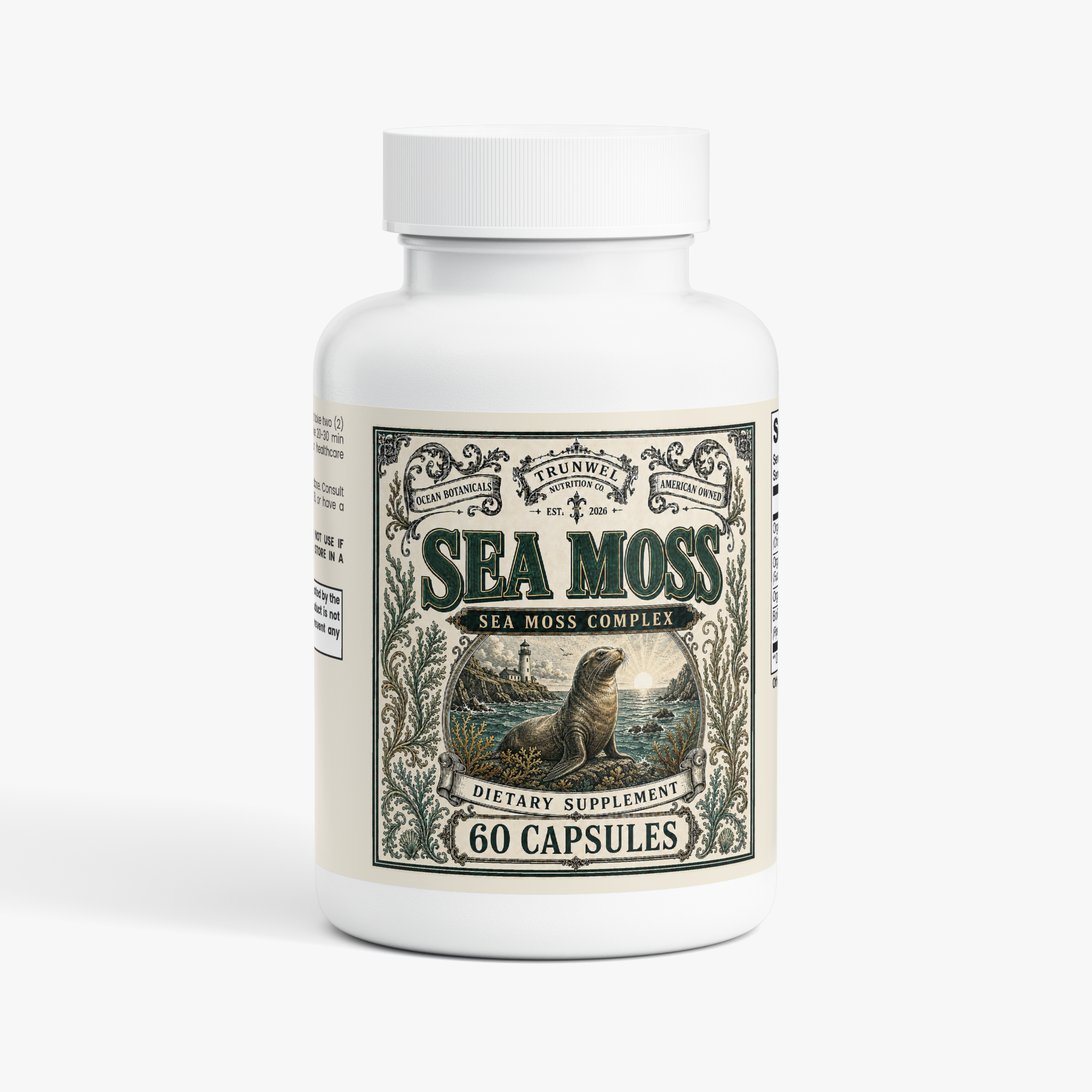 Sea Moss with Bladderwrack & Burdock – 60 Capsules