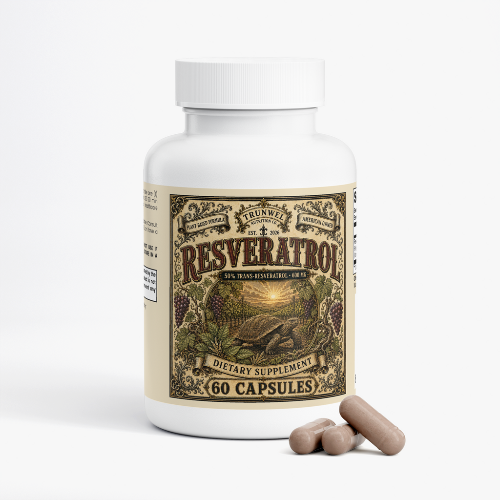 Resveratrol  – 600 mg Antioxidant Support – 60 Capsules