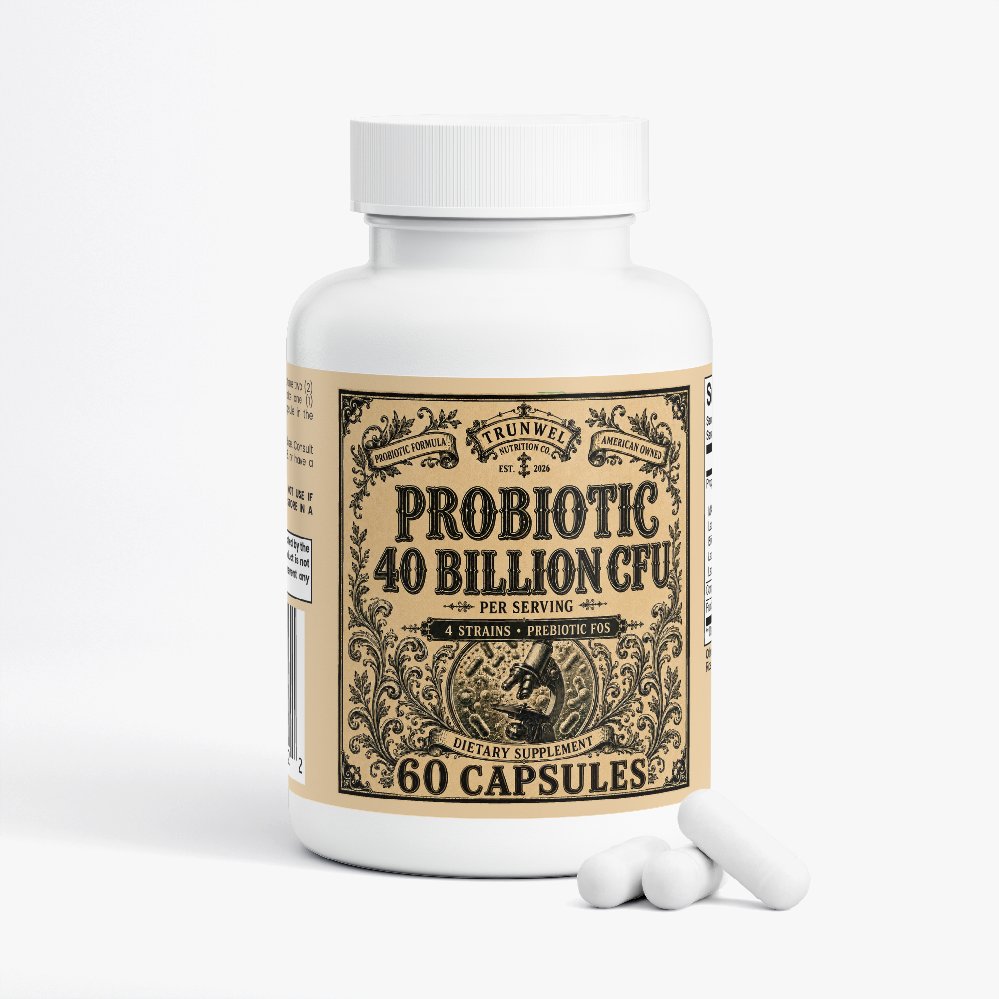 Probiotic 40 Billion CFU with Prebiotics – 60 Capsules