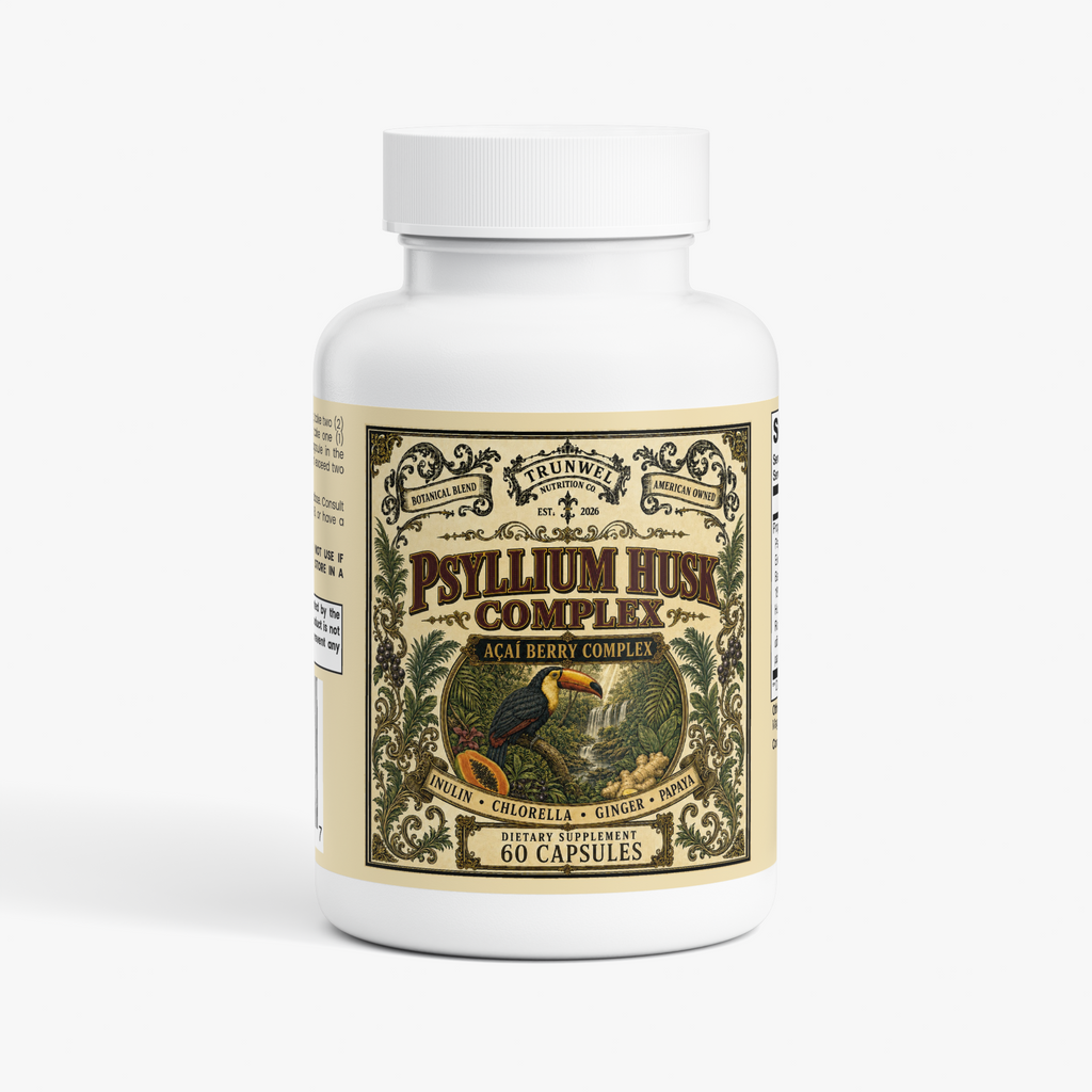Psyllium Husk Complex with Açaí Berry, Inulin, Chlorella, Ginger & Papaya, 60 Vegetable Capsules