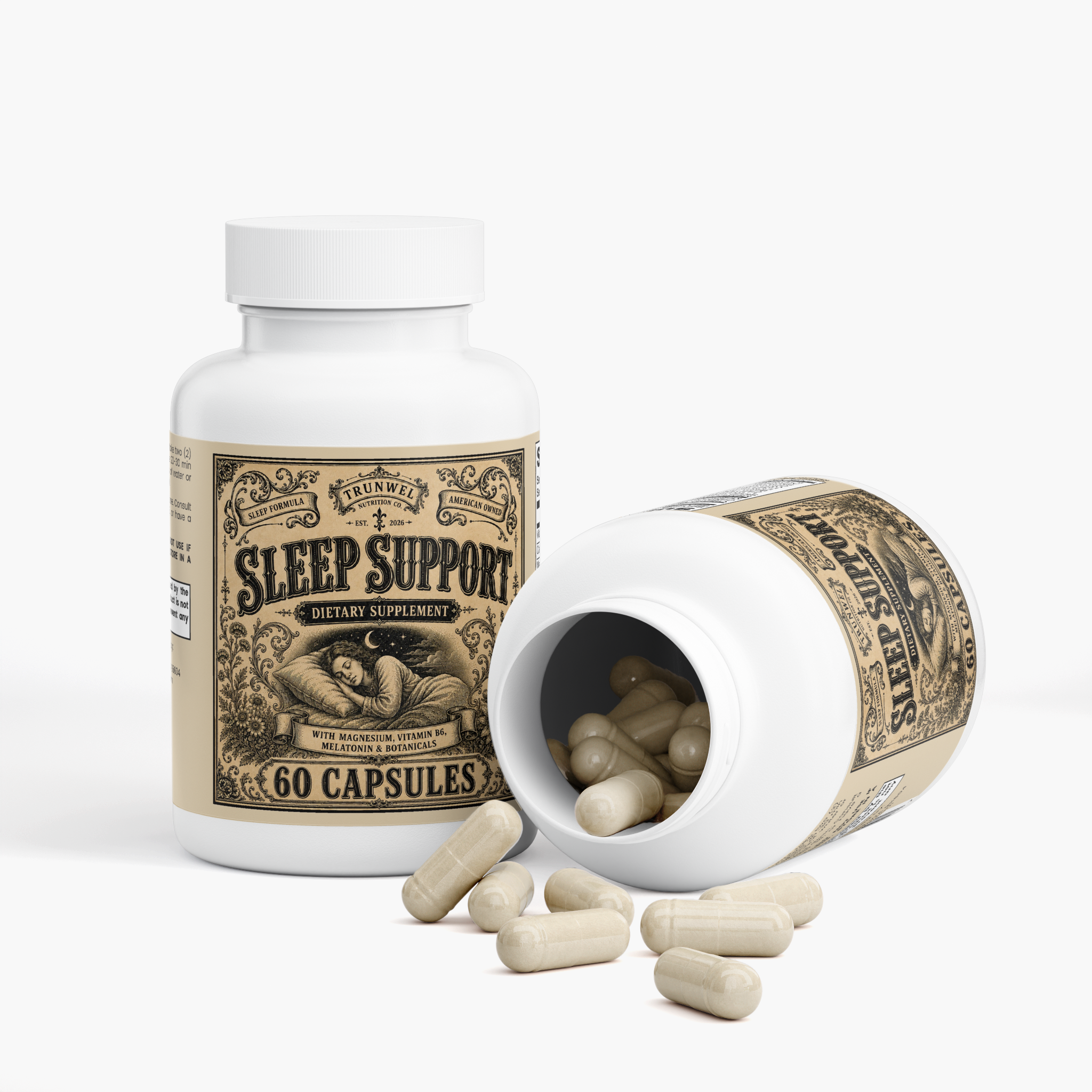 Sleep Support – Magnesium, Melatonin & Botanicals Sleep Aid – 60 Capsules