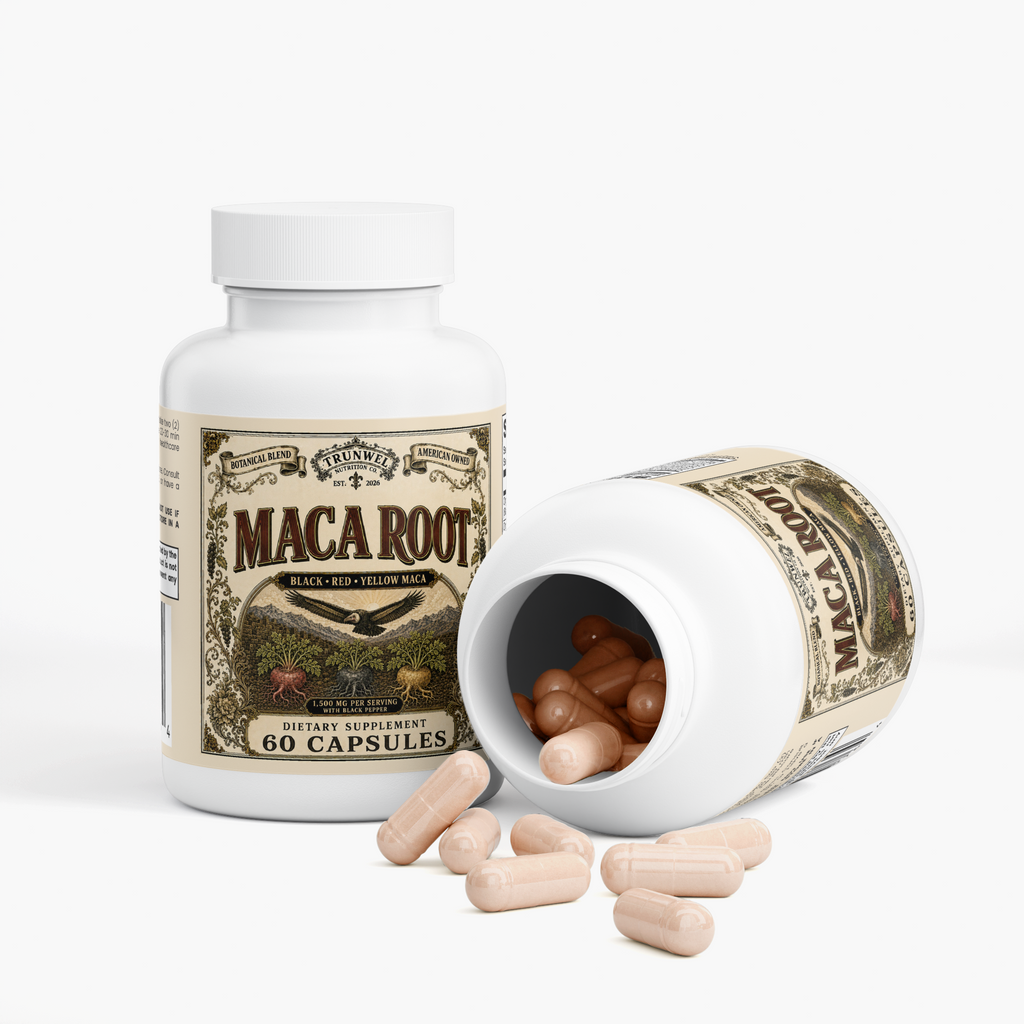 Maca Root Complex – Red, Black & Yellow Maca – 60 Capsules