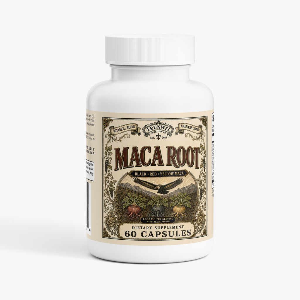 Maca Root Complex – Red, Black & Yellow Maca – 60 Capsules