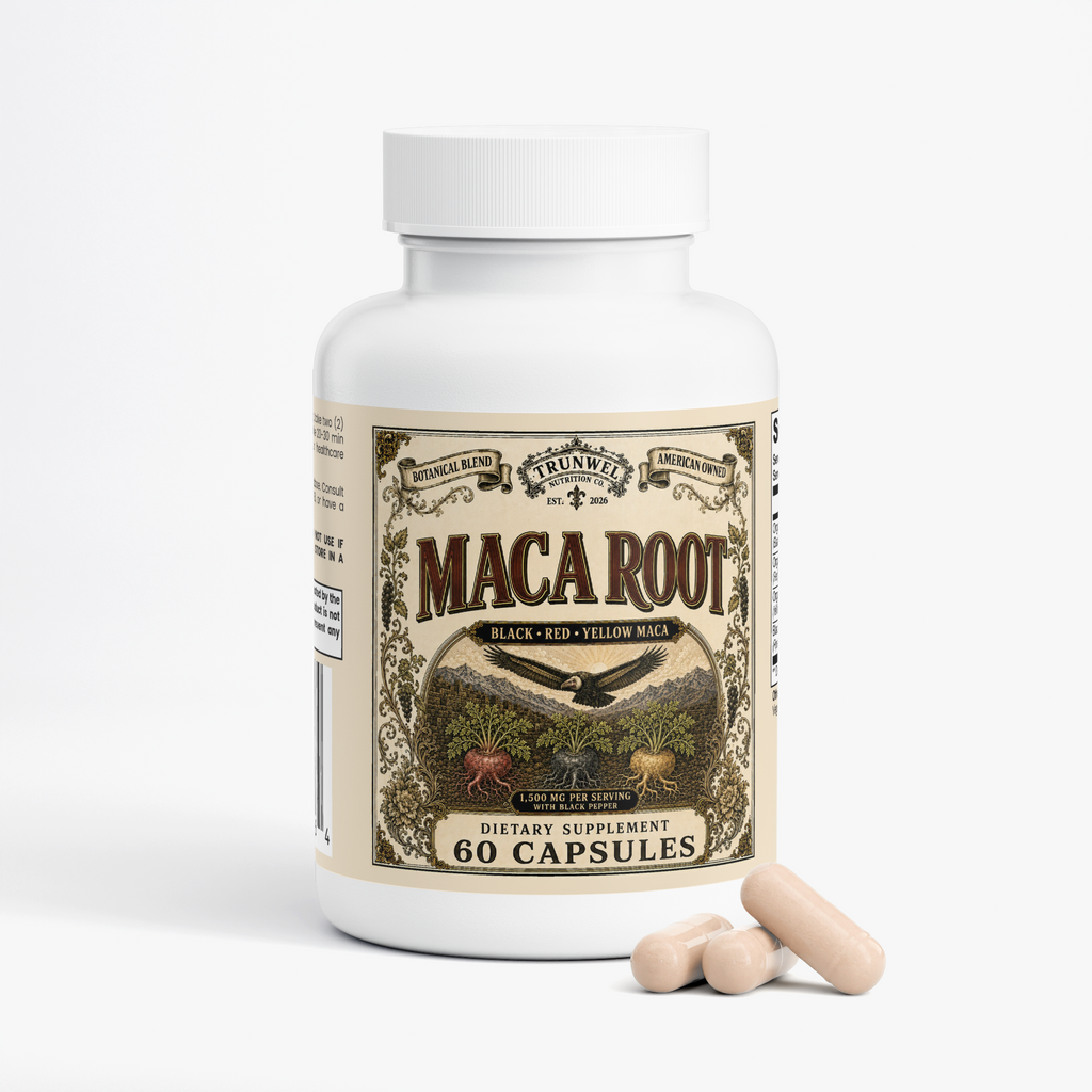 Maca Root Complex – Red, Black & Yellow Maca – 60 Capsules