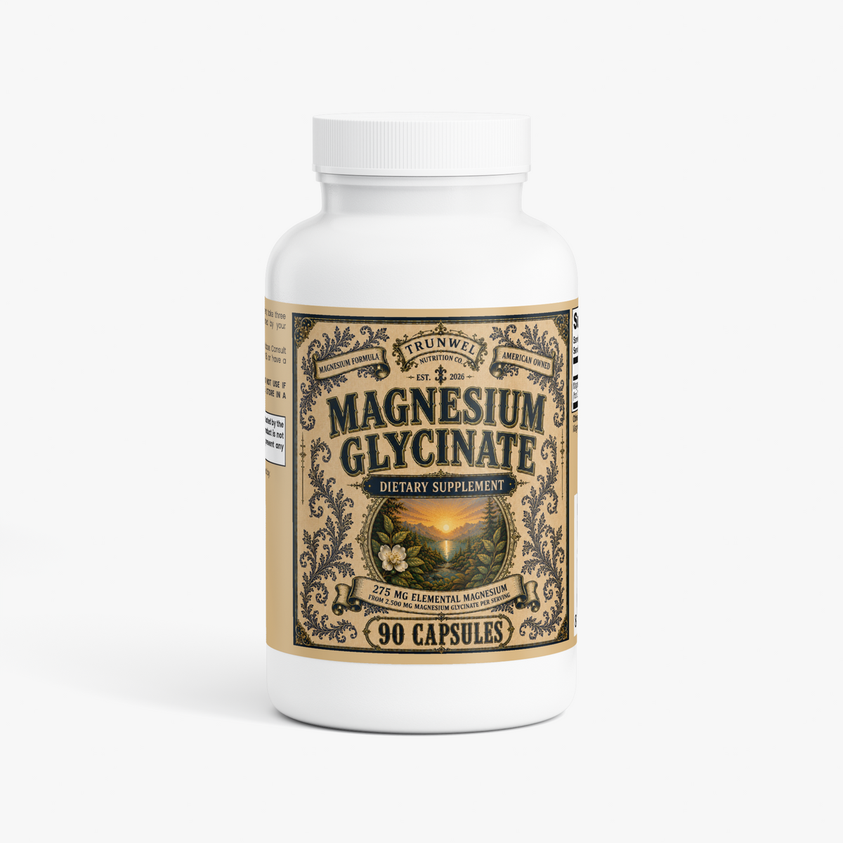 Magnesium Glycinate 275mg – High Absorption Magnesium for Sleep, Relaxation & Muscle Support – 90 Capsules